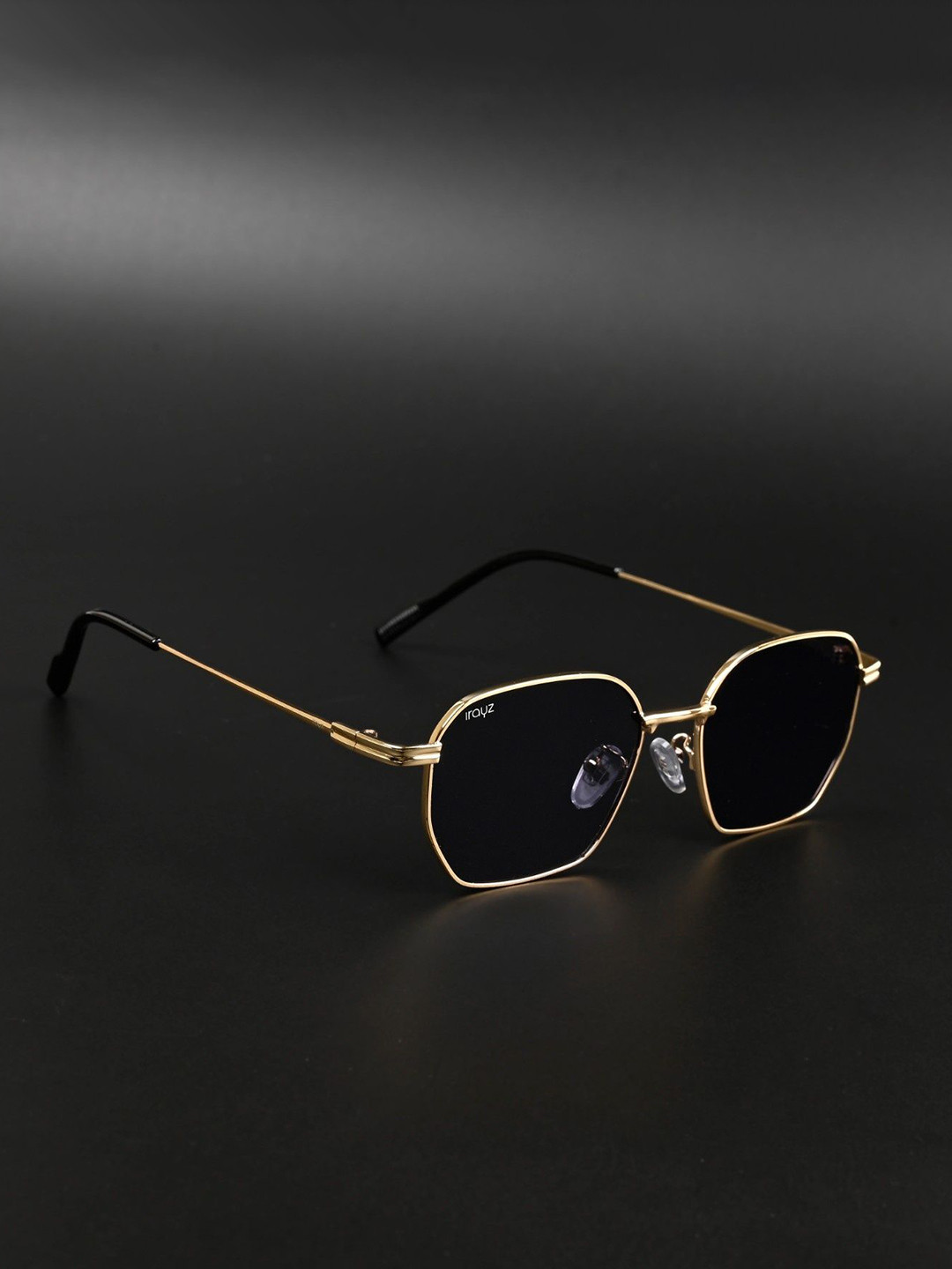 Irayz Men Black Lens & Gold-Toned Square Sunglasses Pathaan-GLD-BLK