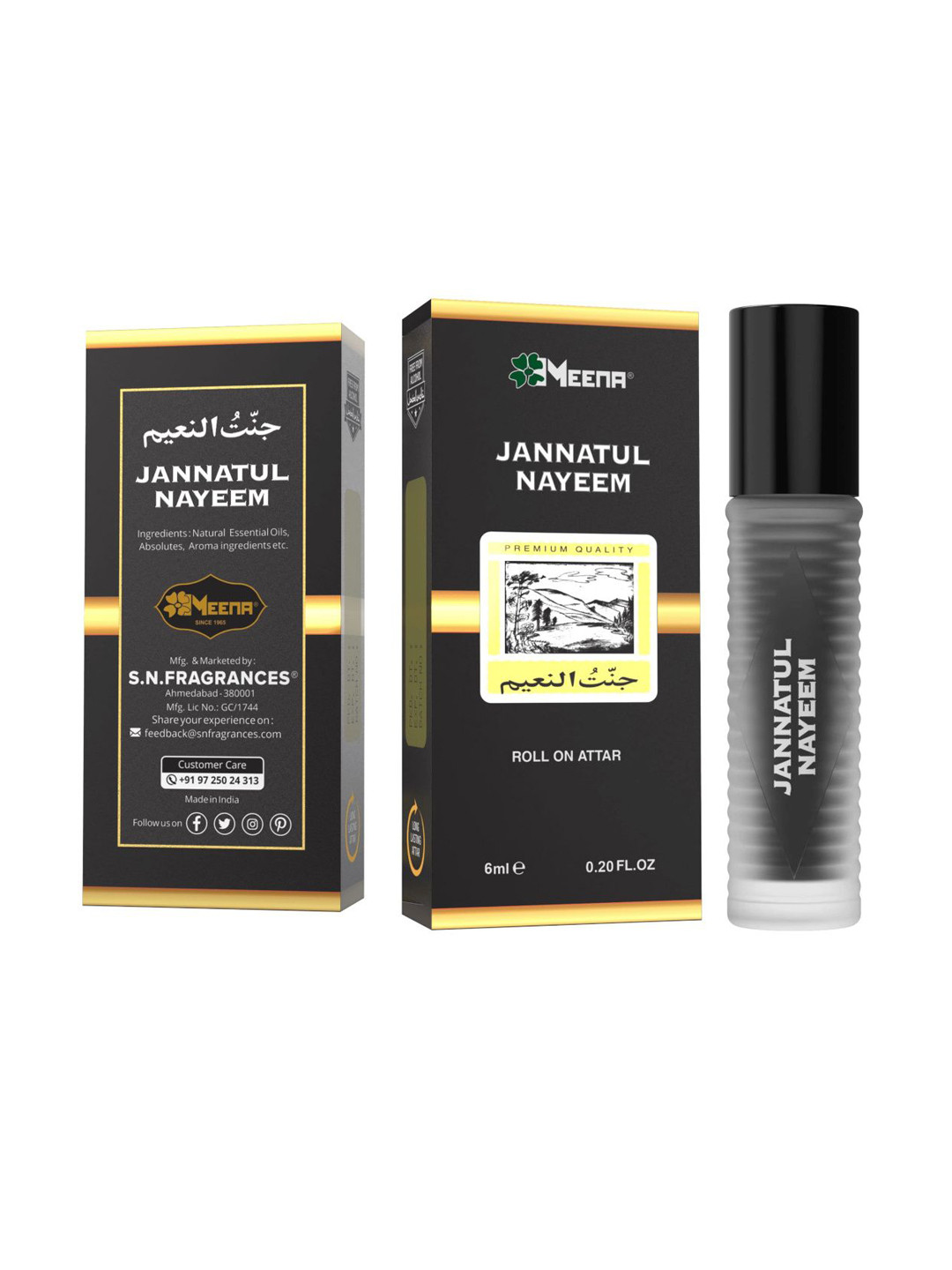 MEENA Jannatul Nayeem Long Lasting Roll On Attar - 6 ml