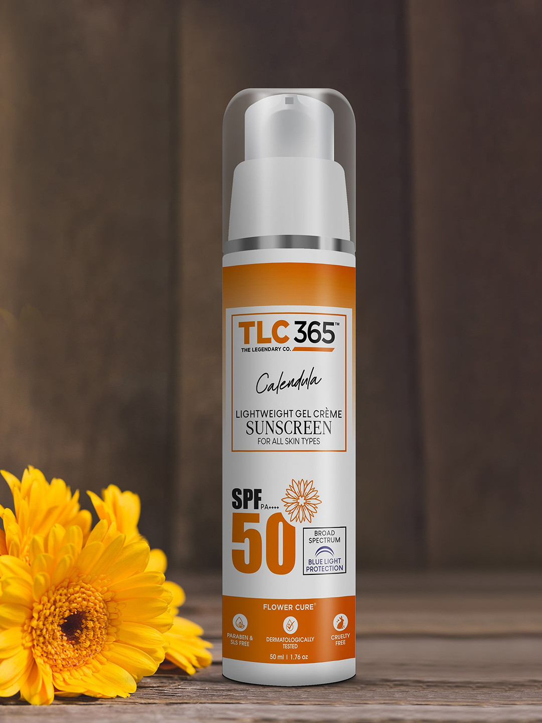 TLC 365 Calendula -Lightweight Gel Sunscreen SPF 50 PA++++ - 50 ml