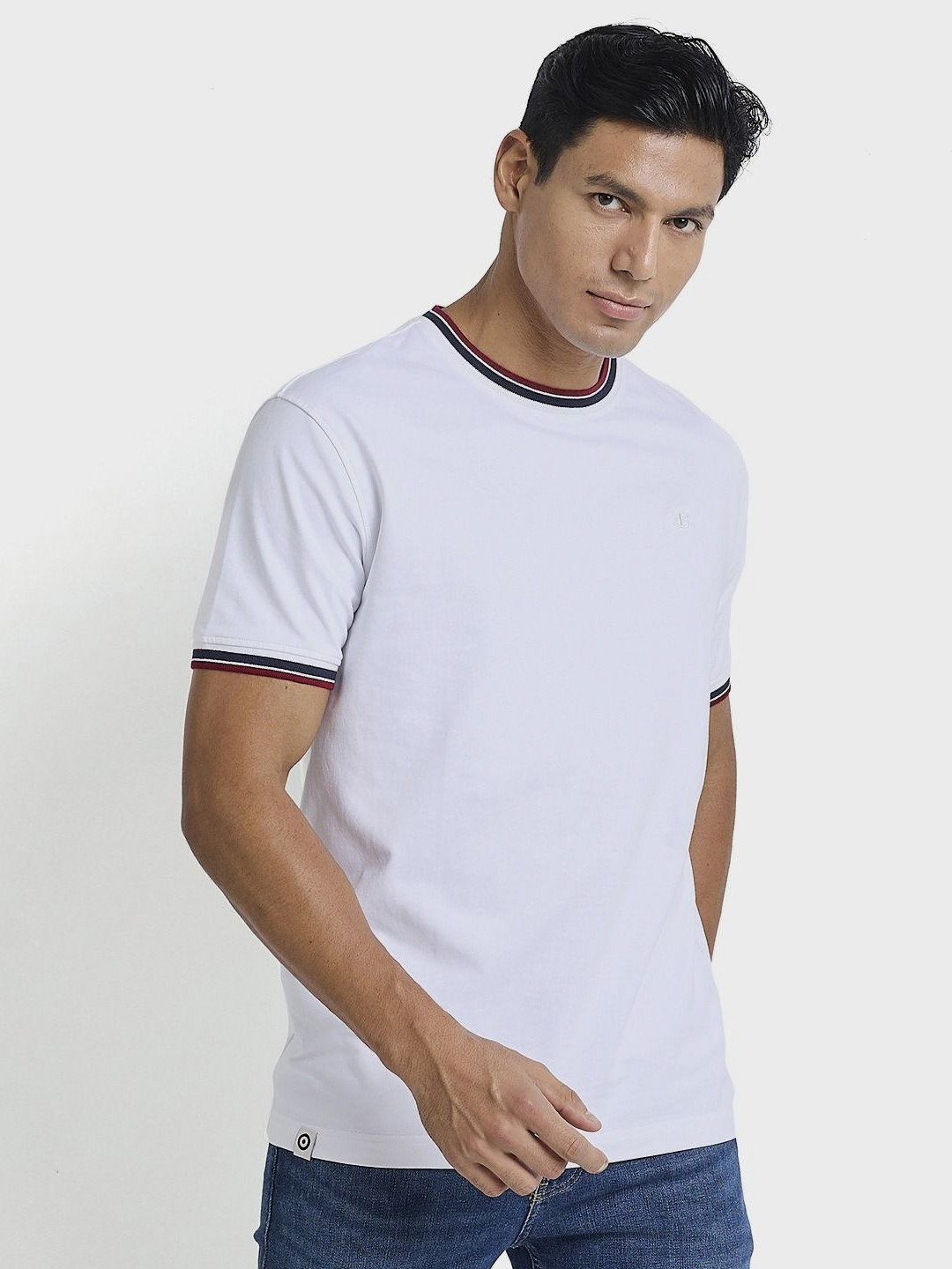 BEN SHERMAN Round Neck Short Sleeves Pure Cotton T-shirt