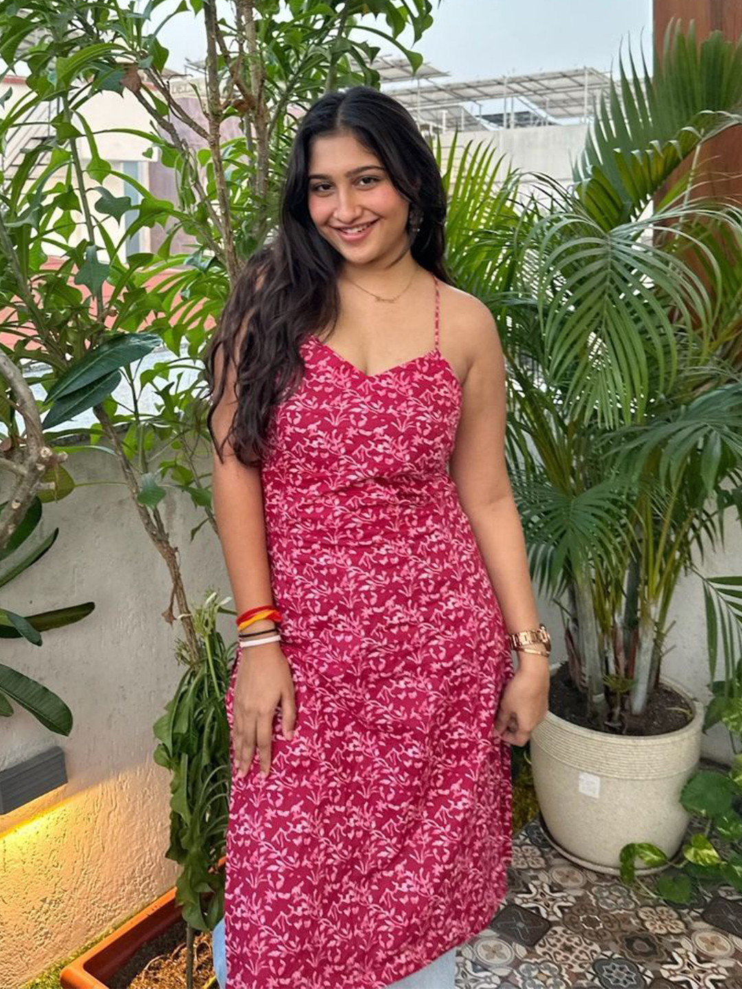 Women Block Printed Pure Cotton Backless Straight Kurti