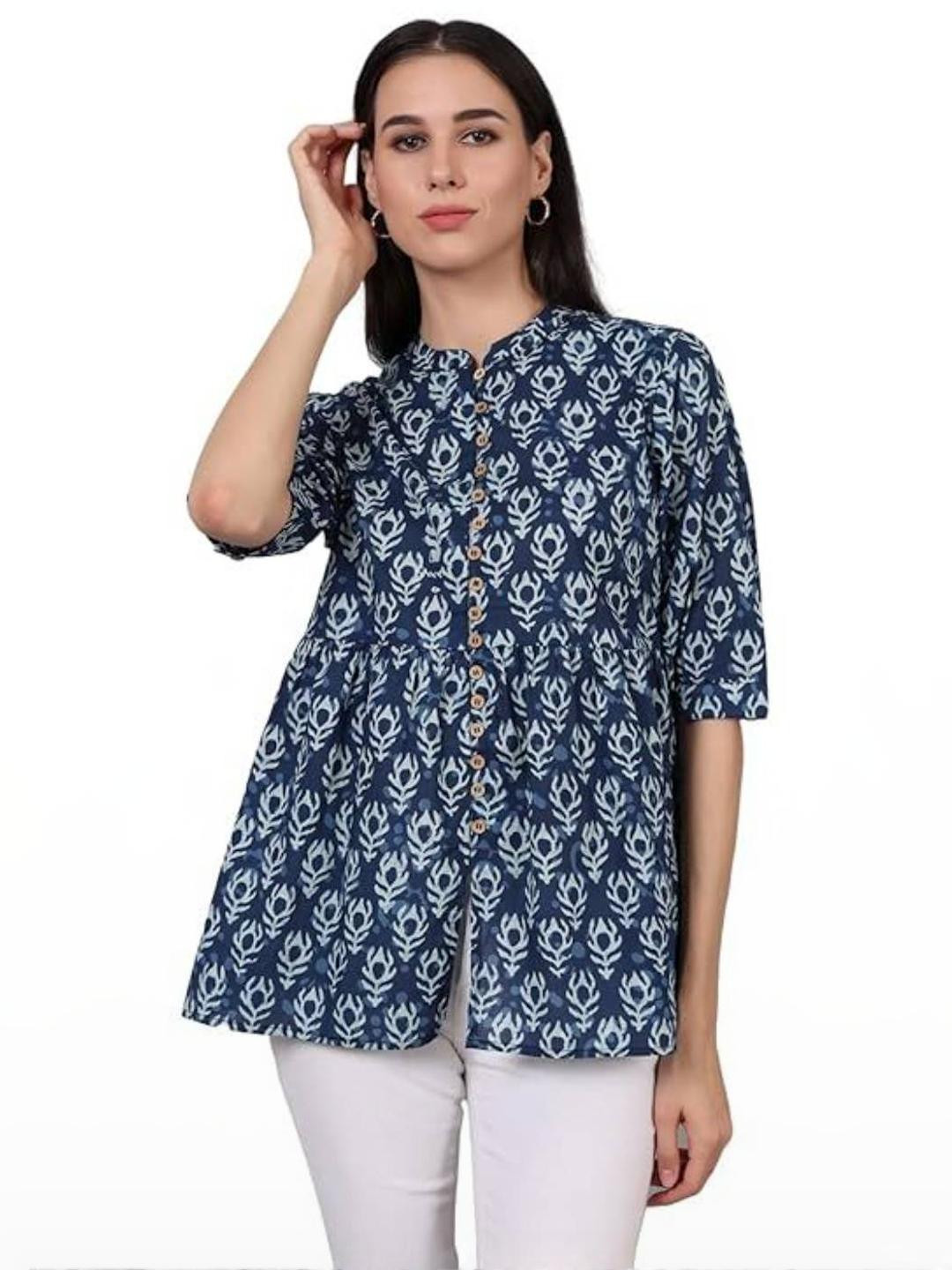 TRENDER Women Blue Tshirts