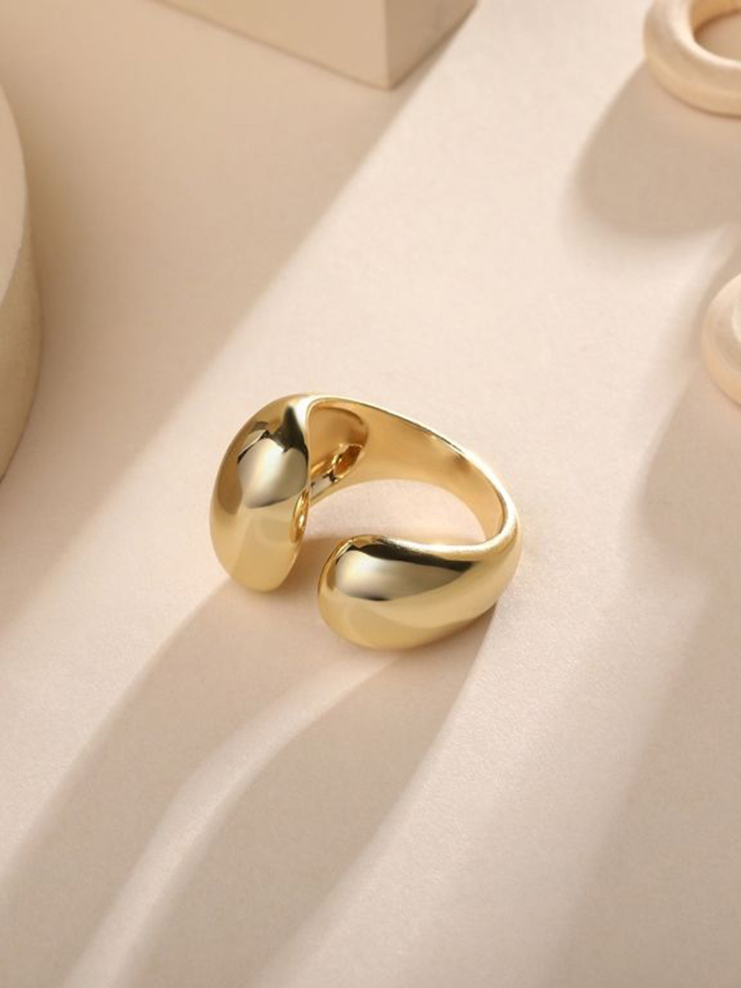 Cierra 18KT Gold-Plated U Shaped Adjustable Finger Ring