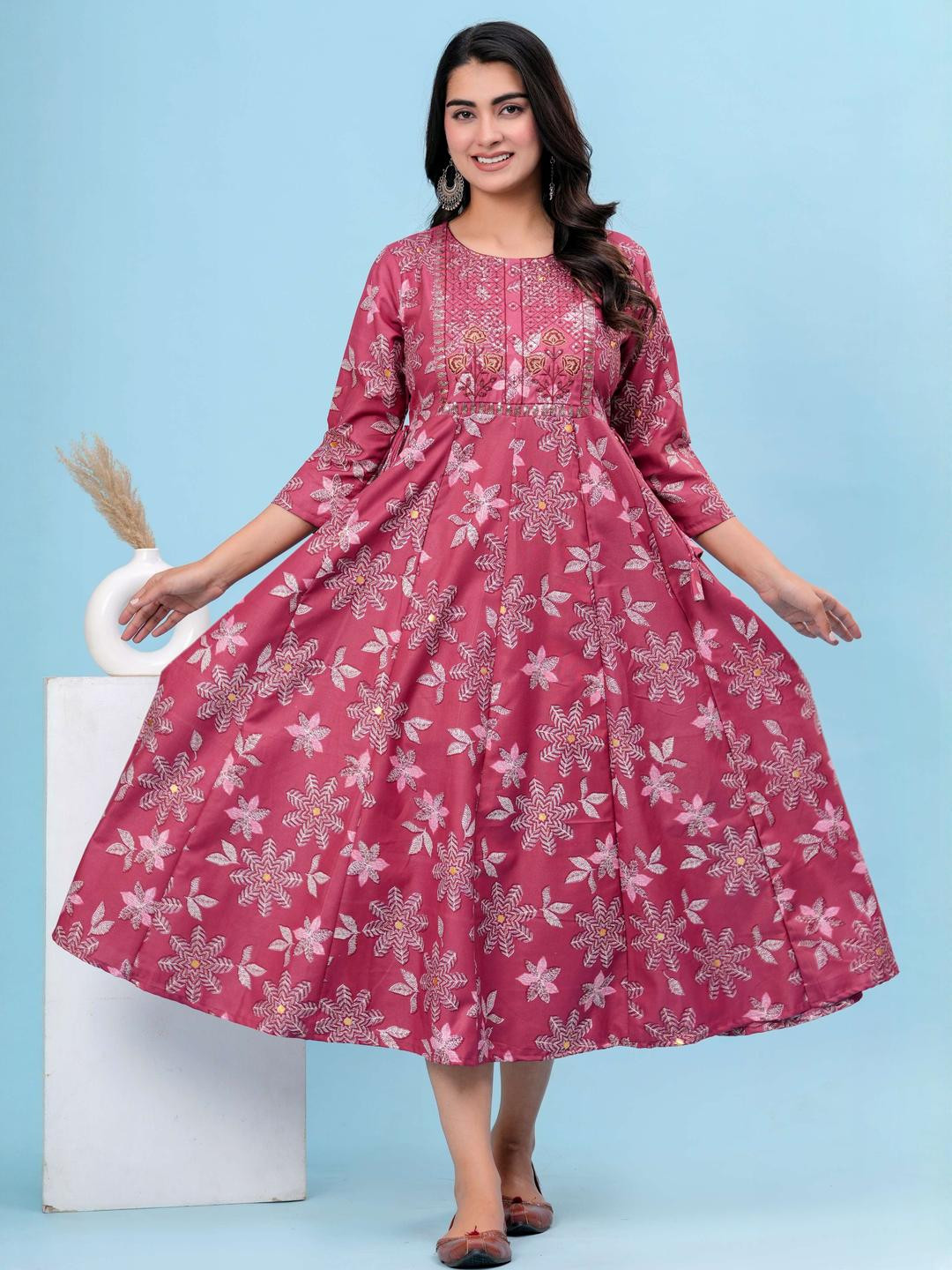 DIZON Women Rust Kurtas
