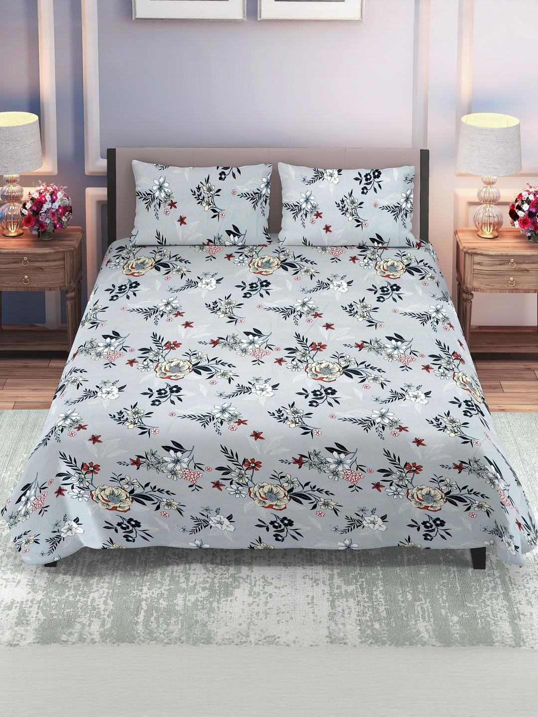 DREAM LIVING Printed Queen Size Bedsheet Set