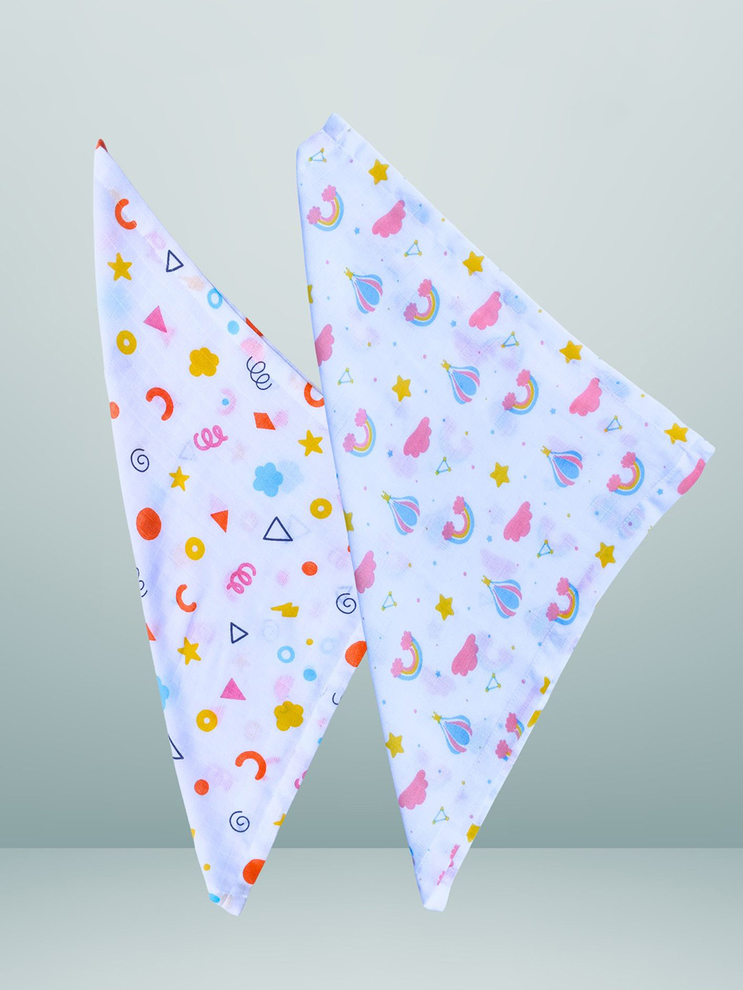 BAESD Set Of 2 Printed Super Soft Baby Washcloths