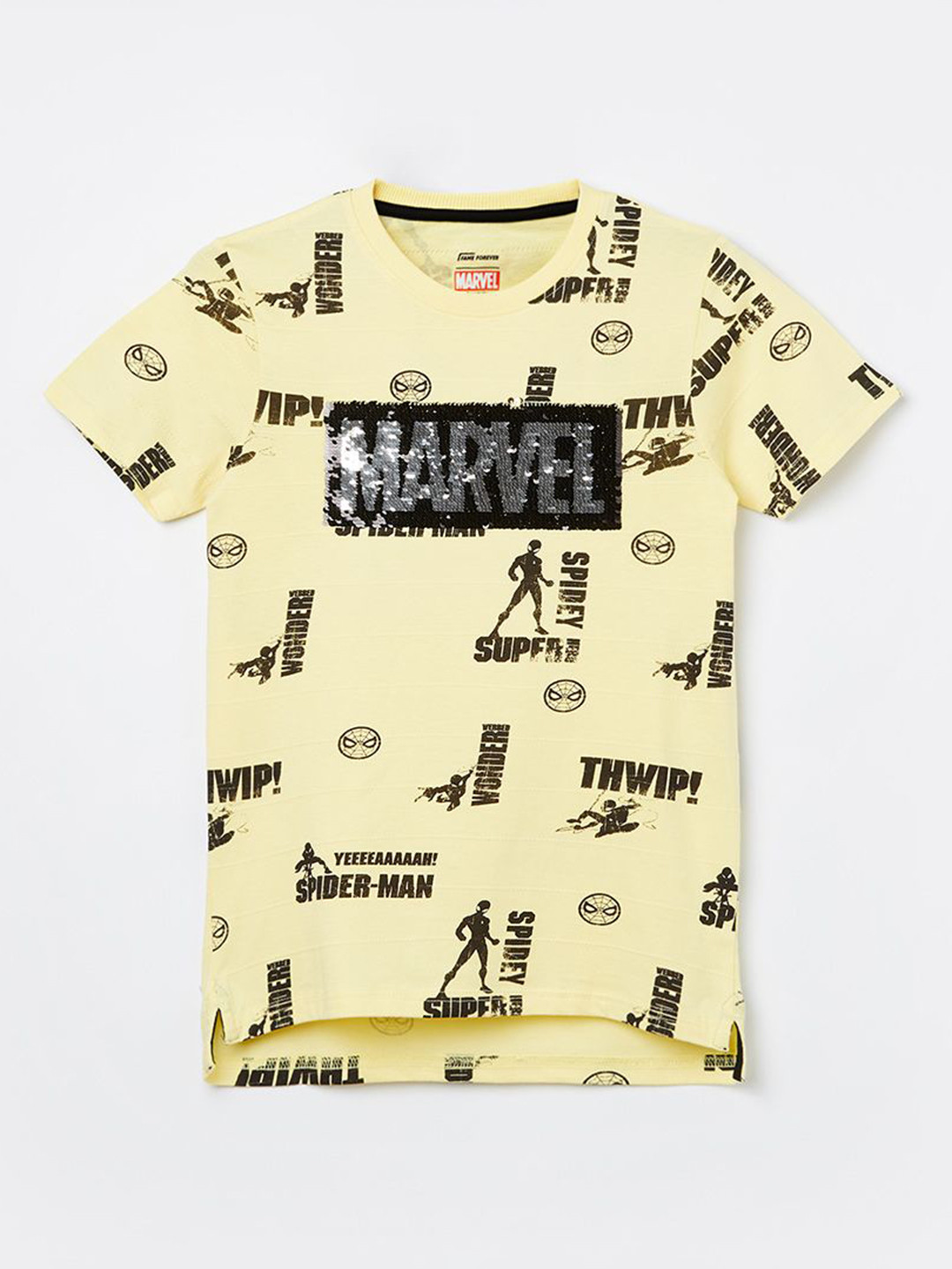 Fame Forever by Lifestyle Boys Marvel Superhero Printed Round Neck Cotton T-shirt
