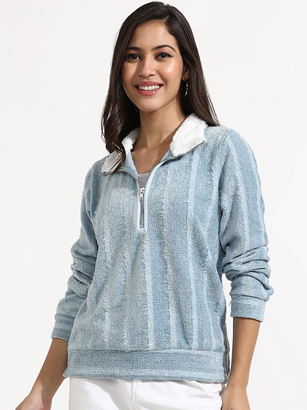 PINACOLADA Women Textured Sweatshirt