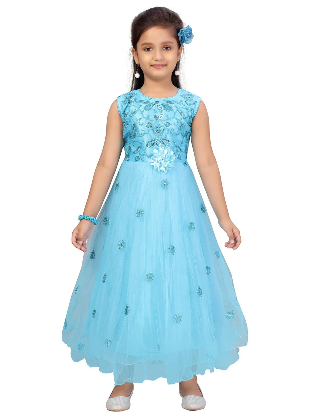 Sangria Turquoise Blue Nylon Dresses