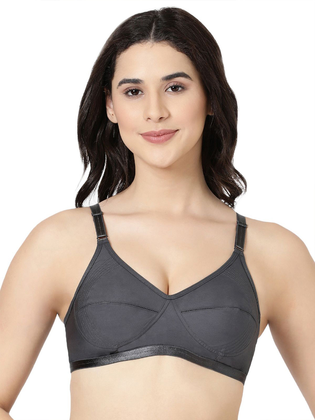 BLOSSOM Double Layered Medium Coverage Woven Cotton Support Bra