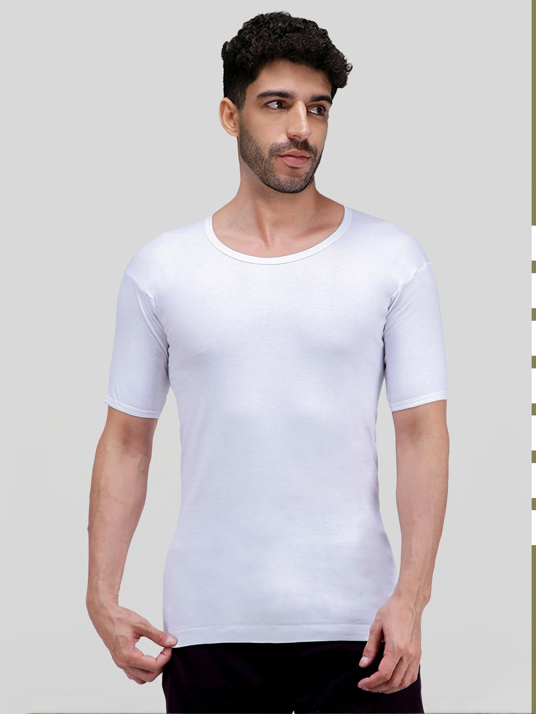 AMUL COMFY Men White Pack Of 7 Innerwear Vests