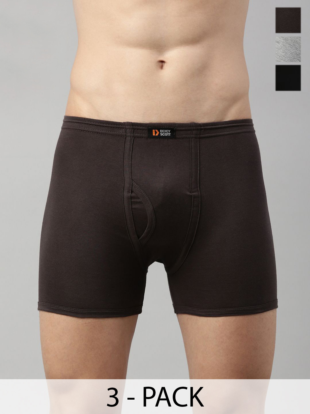 Dixcy Scott Originals Pack Of 3 Pure Combed Cotton Long Trunks LEGEND-TRNK-P3, BLDGGM