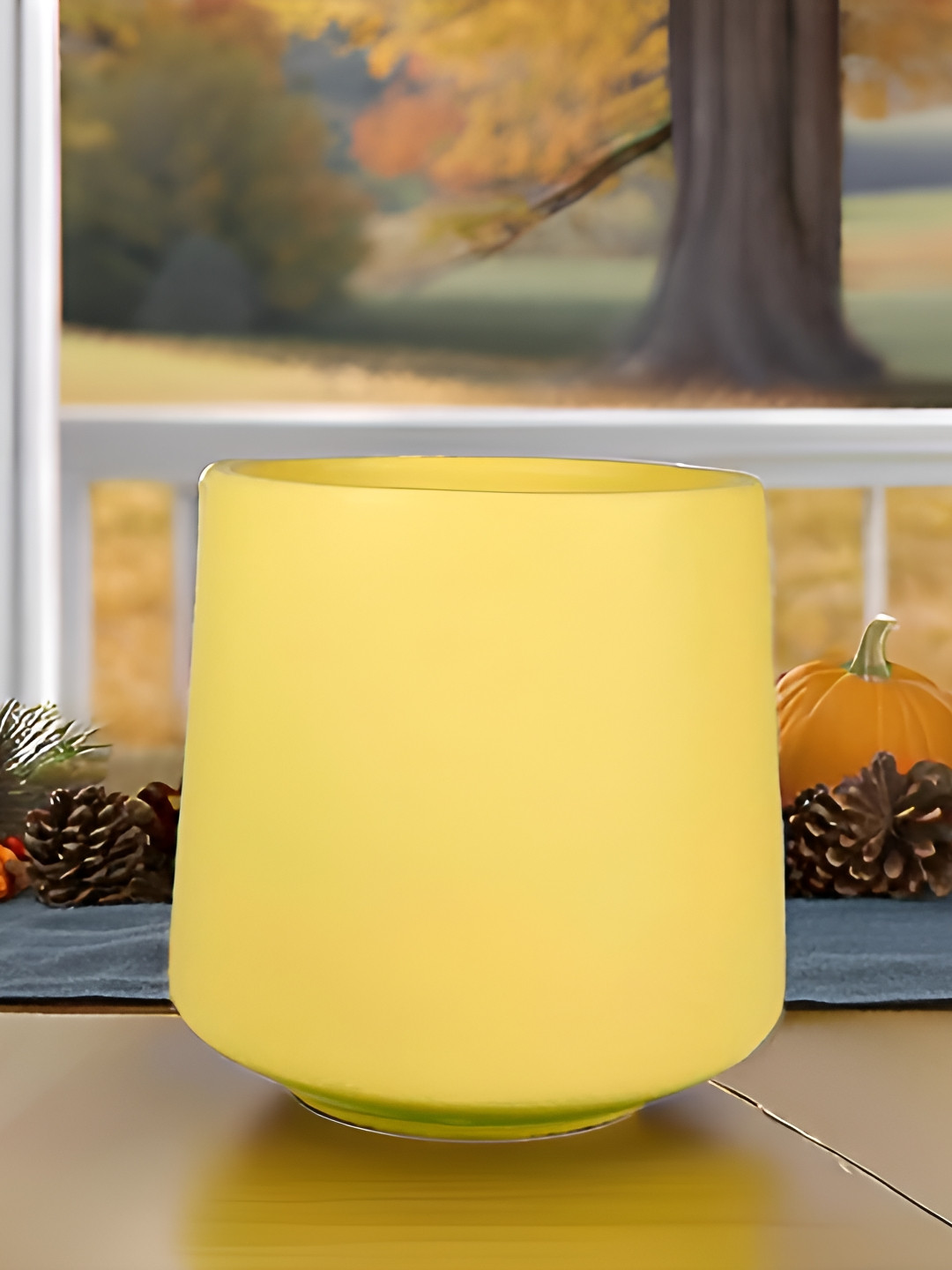 LASAKI Clara Yellow Saffron Ceramic Planters
