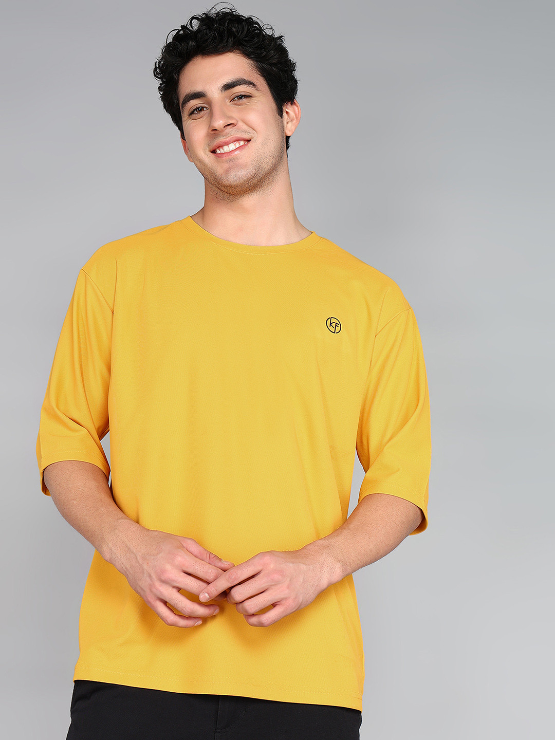 Kolor Fusion Brand Logo Oversized T-shirt with Drop-Shoulder Sleeves