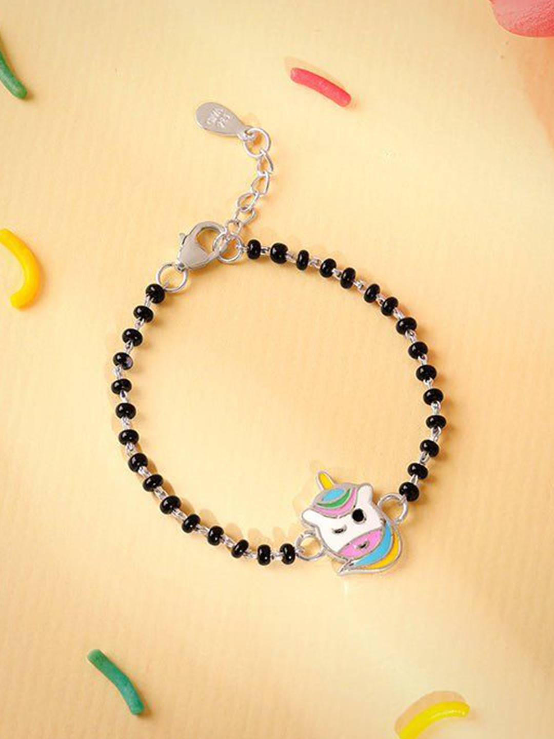 GIVA Kids 925 Sterling Silver Unicorn Winks Bracelet Rakhi