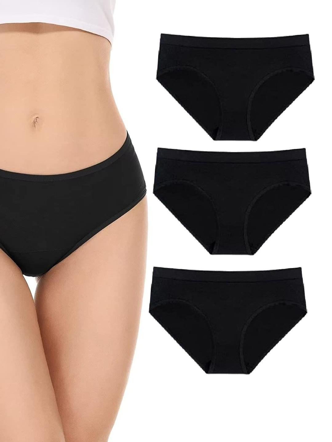 EMBATA Women Hipster Black Panty