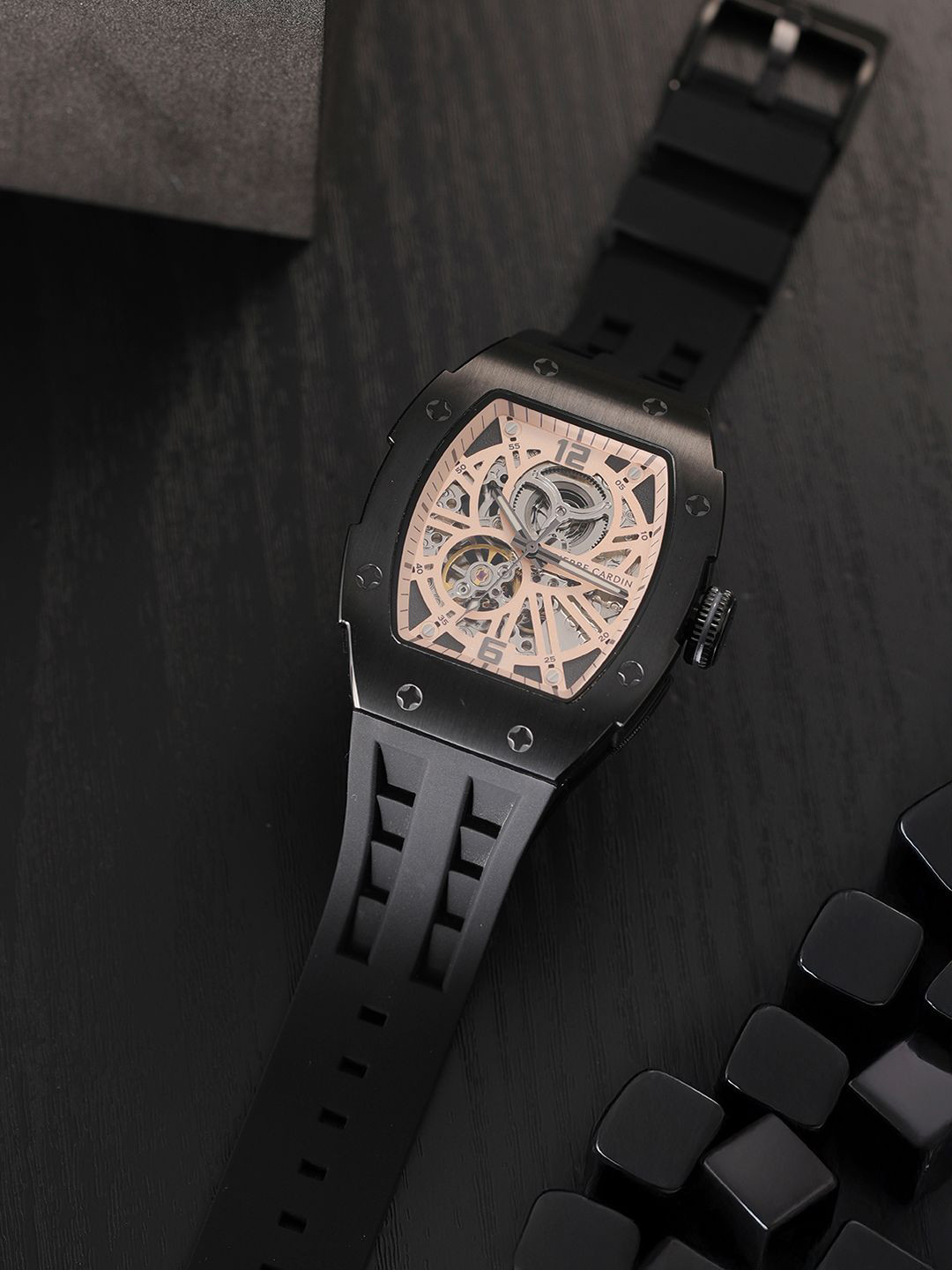 pierre cardin Squelette Men Skeleton Analogue Automatic Motion Powered Watch CF.1013.PB.7