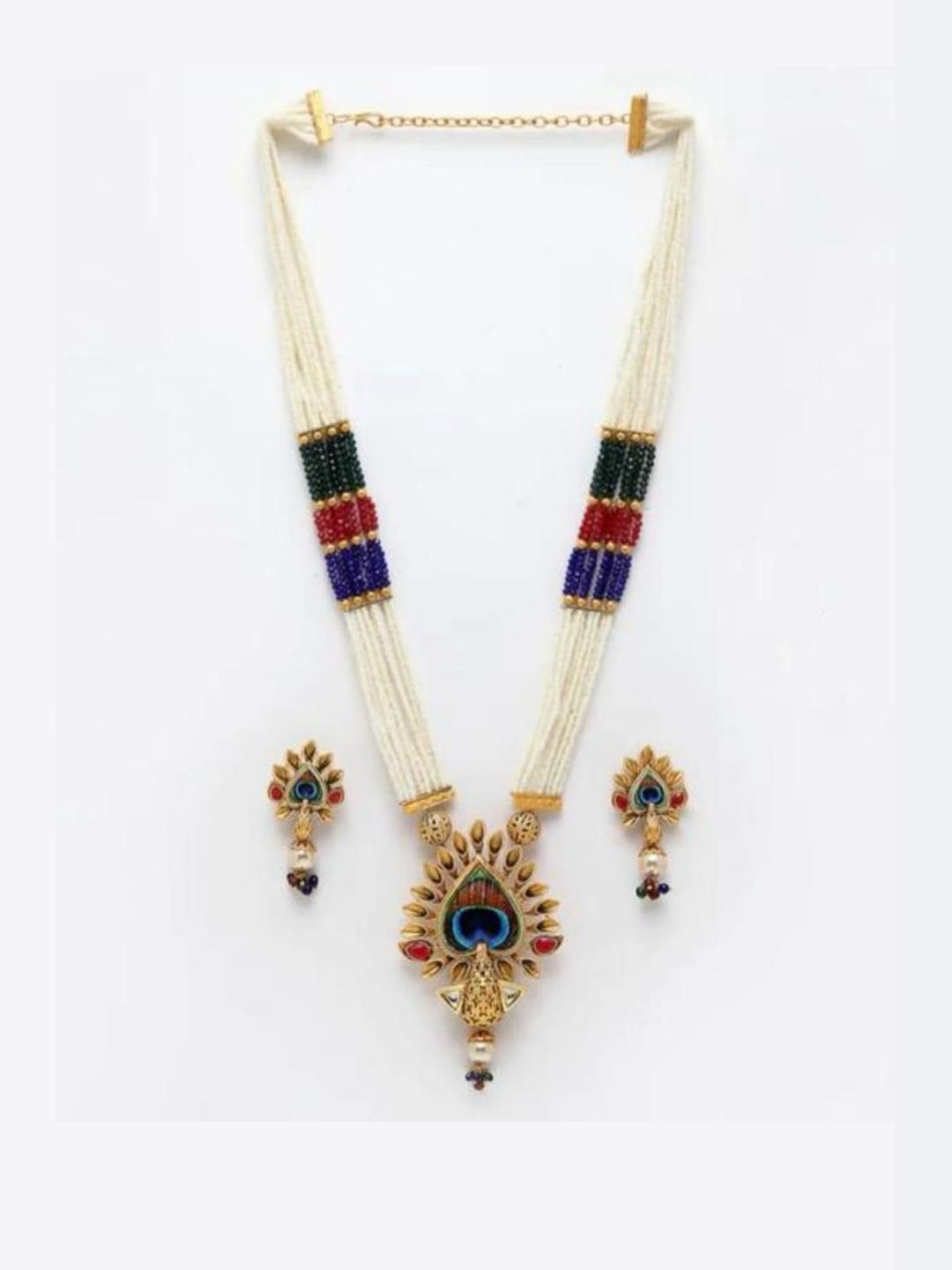 URVS STORE Unisex Gold Jewellery Set