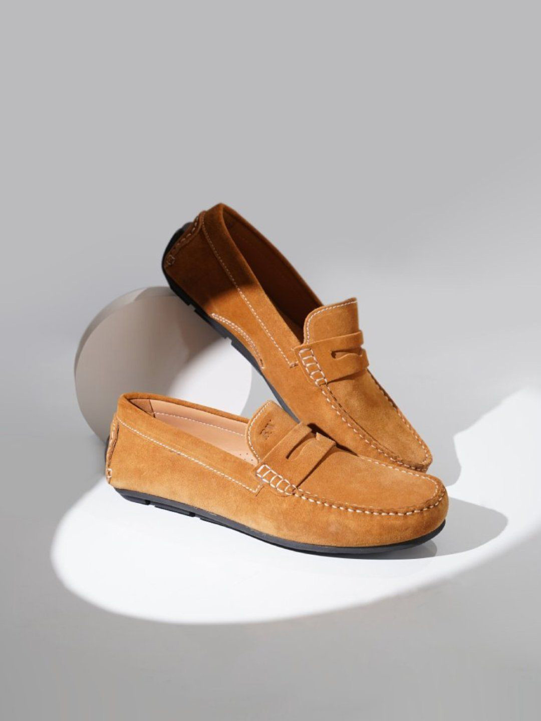 RAPAWALK Men Penny Suede Leather Slipon Moccasins Loafers