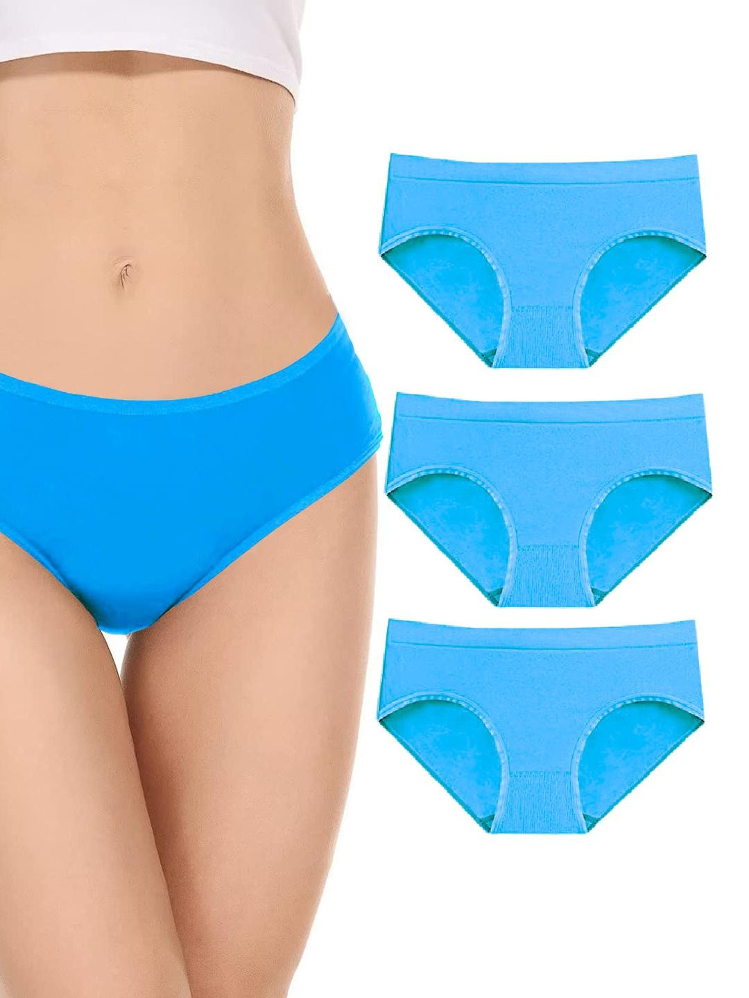 EMBATA Women Hipster Blue Panty
