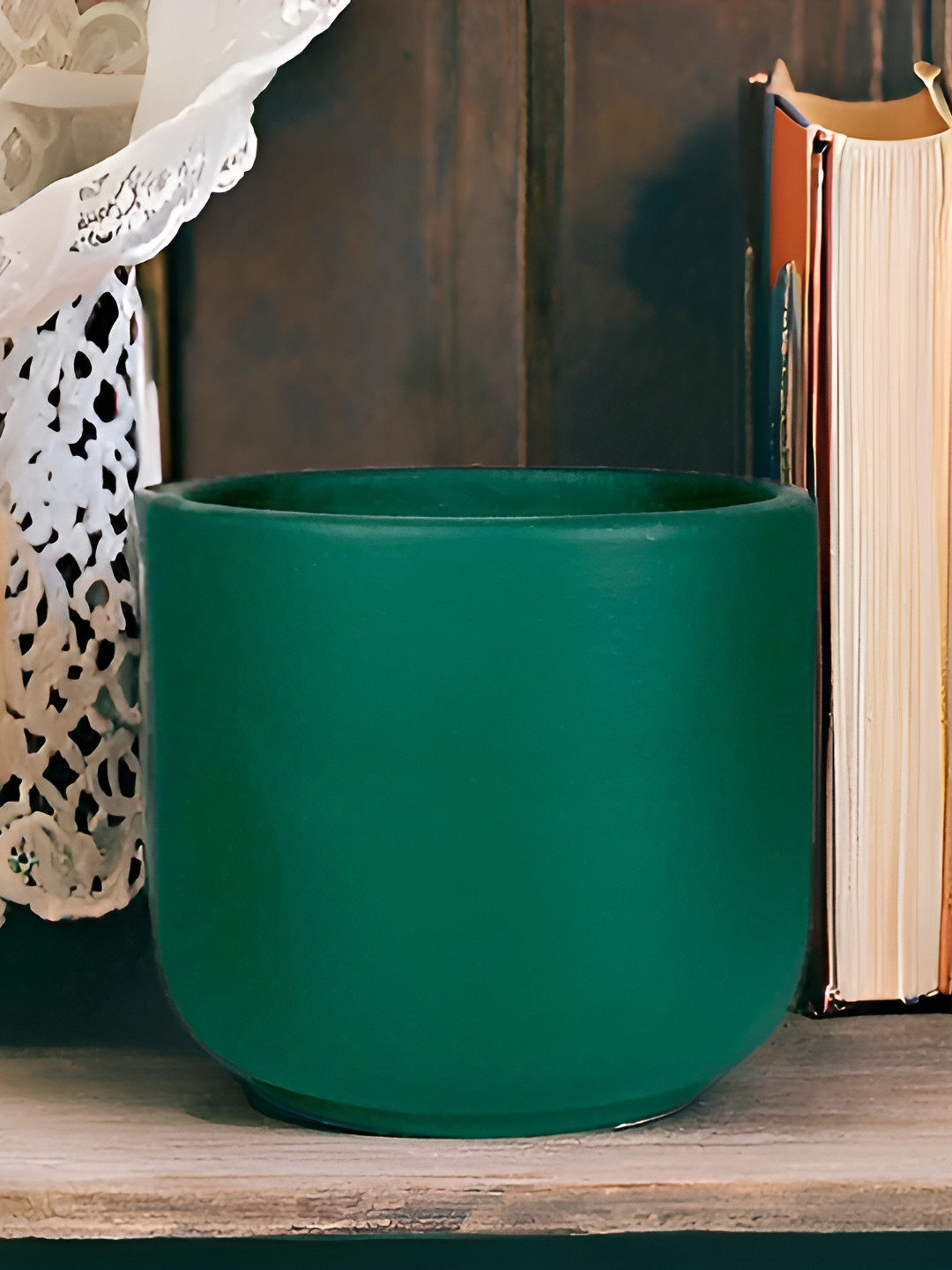 LASAKI Orin Green Big Deep Jungle Ceramic Planters