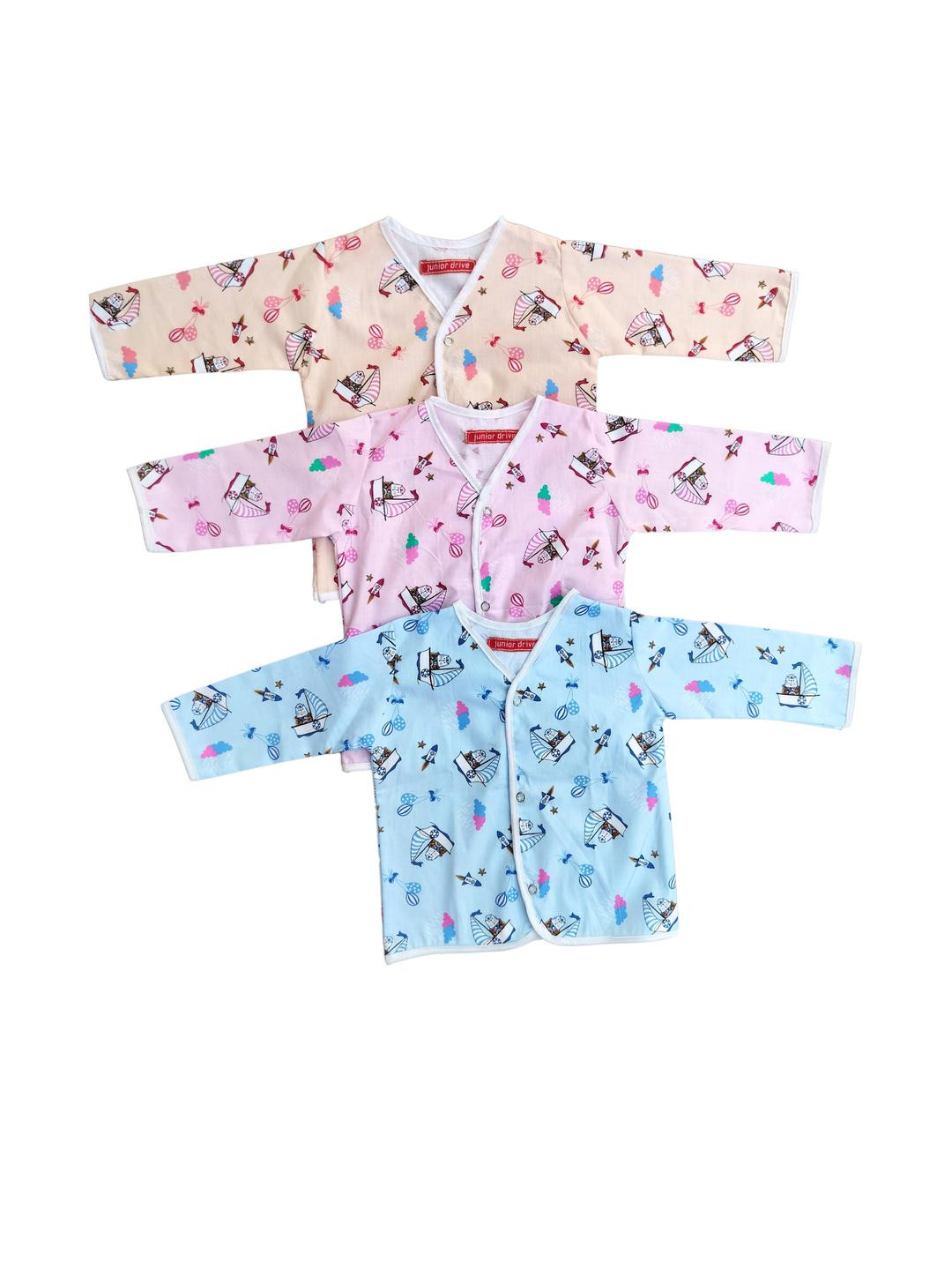 Pack of 3 Cotton New Baby Shirts Set