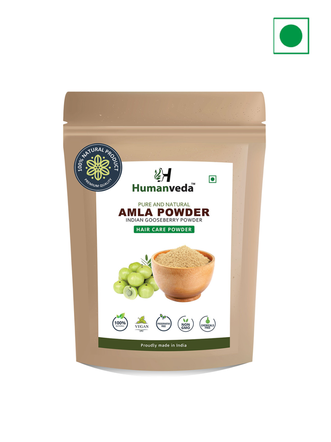 HUMANVEDA Amla Powder For Hair & Skin - 100 g