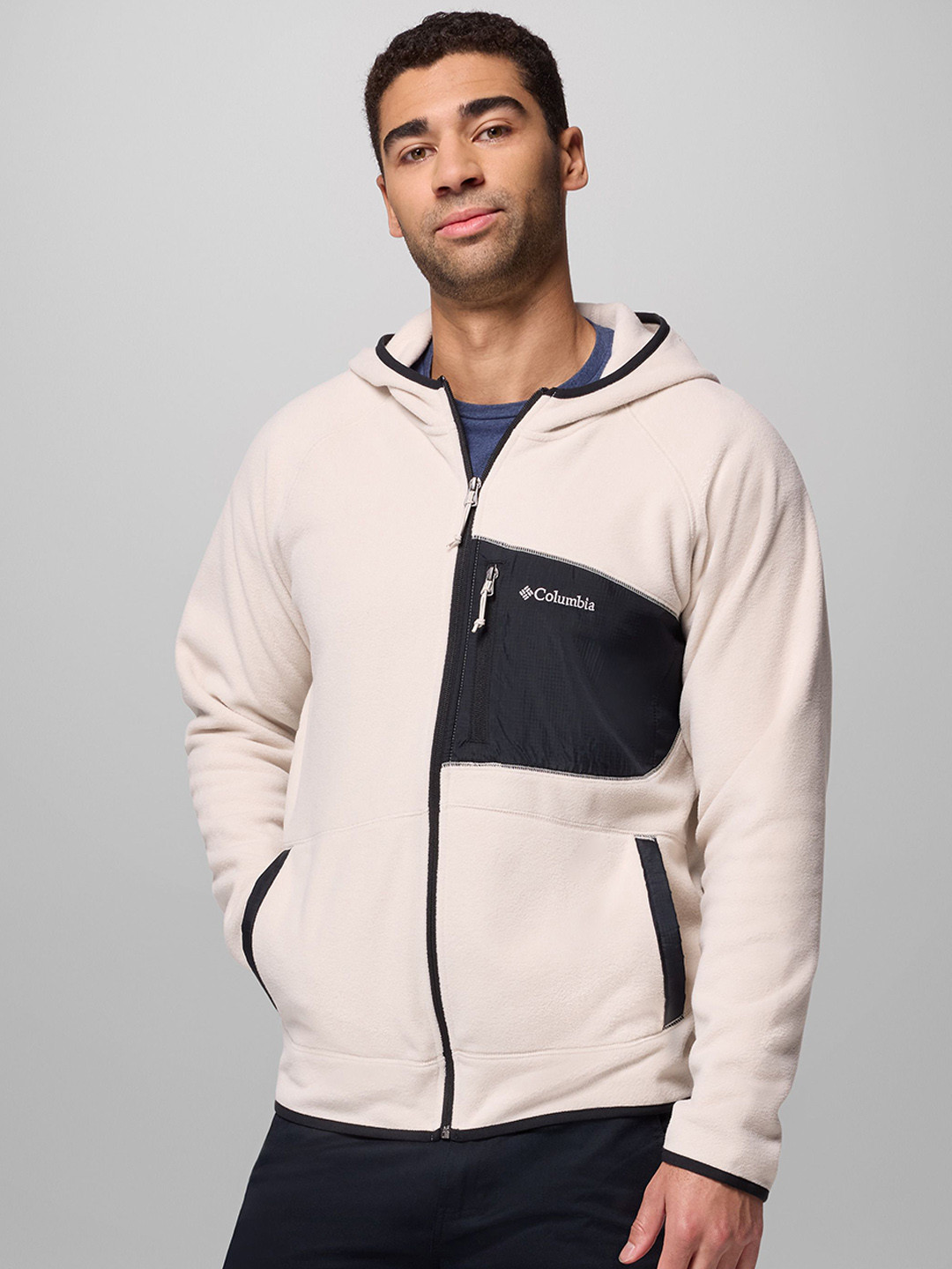 Columbia Men Hooded Solid Lightweight Casual Bomber Jacket