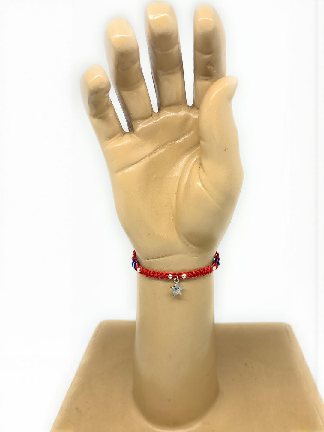 Red Silk dori smilie Star evil eye Bracelet