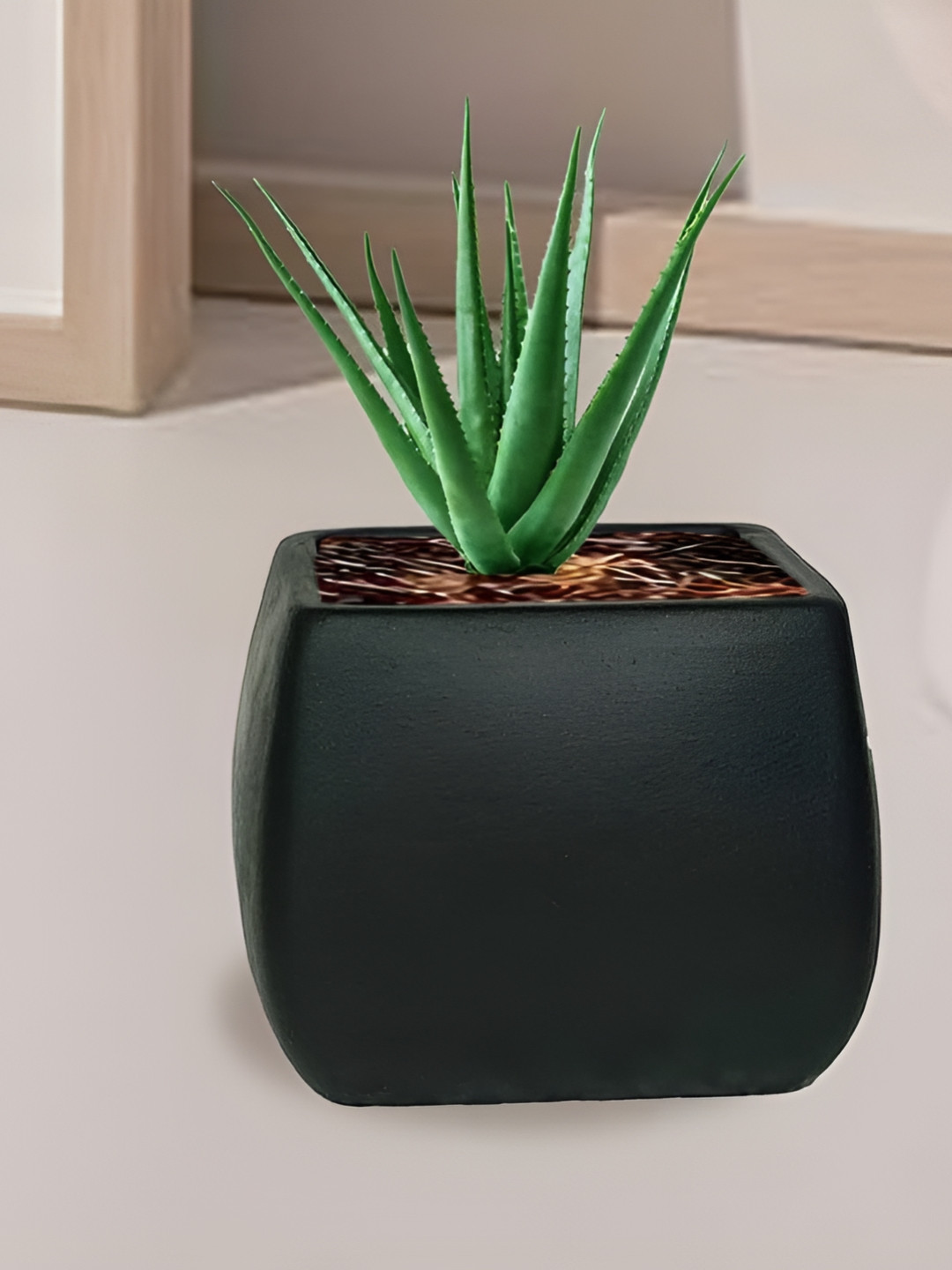 LASAKI Nebi Black Ceramic Planters