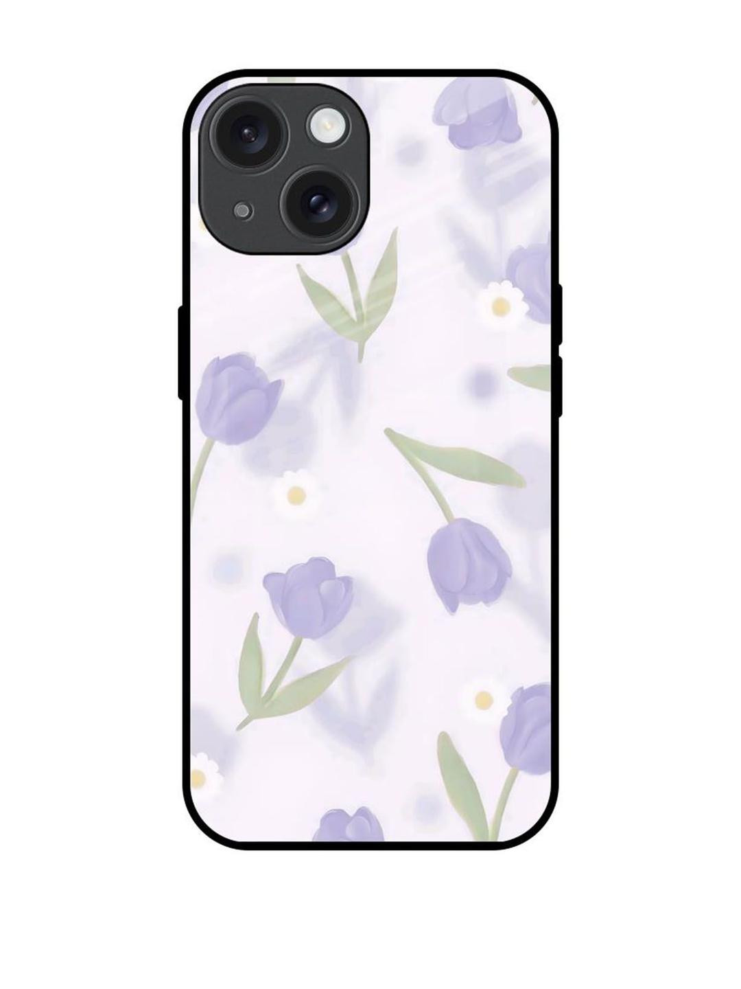 QRIOH Floral Printed iPhone 15 Back Case Mobile Accessories