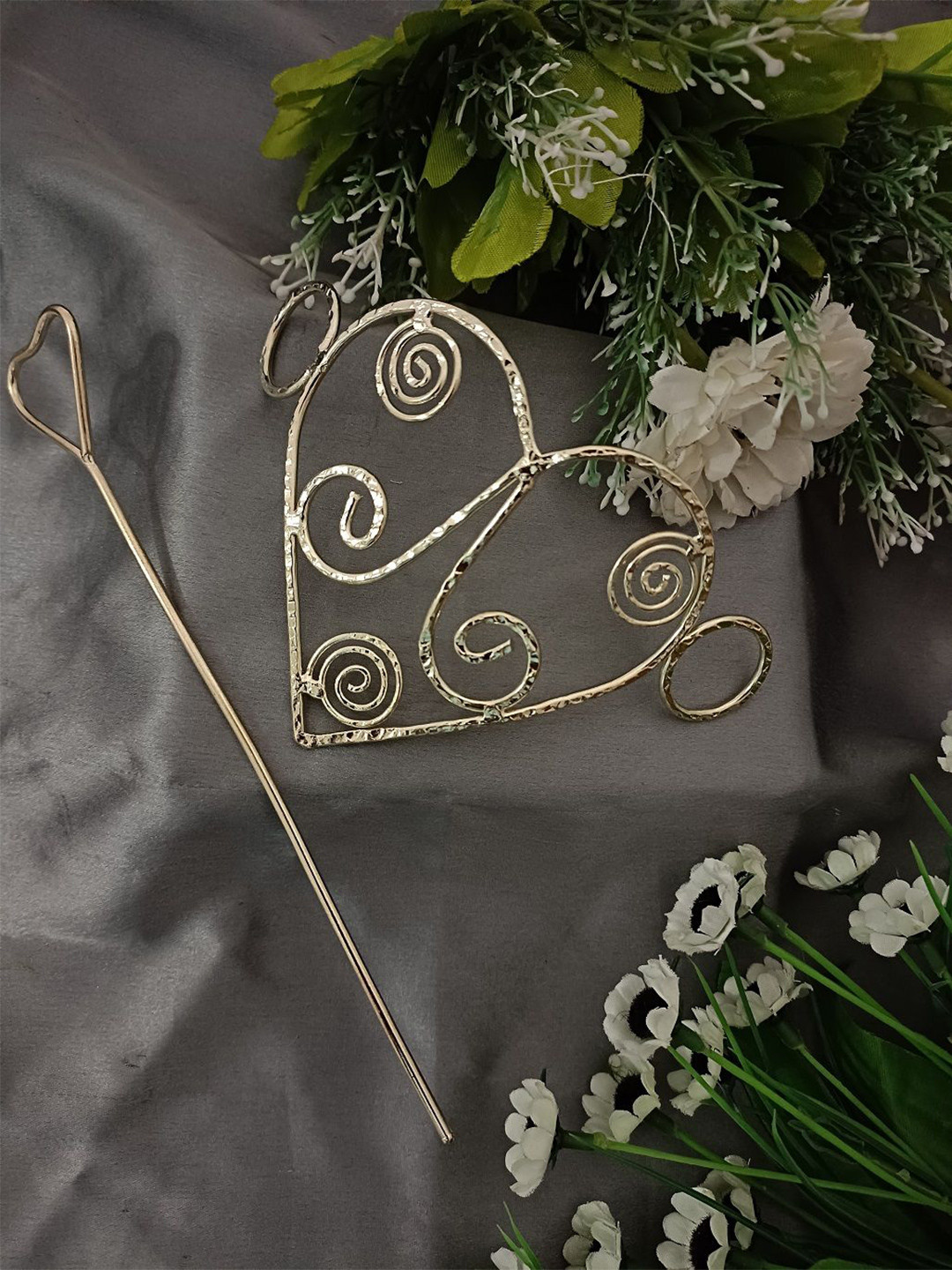 Sanjog Women Metal Hair Barrette With Stick Bun Holder Hair Bun Cage Hair Accessory Set