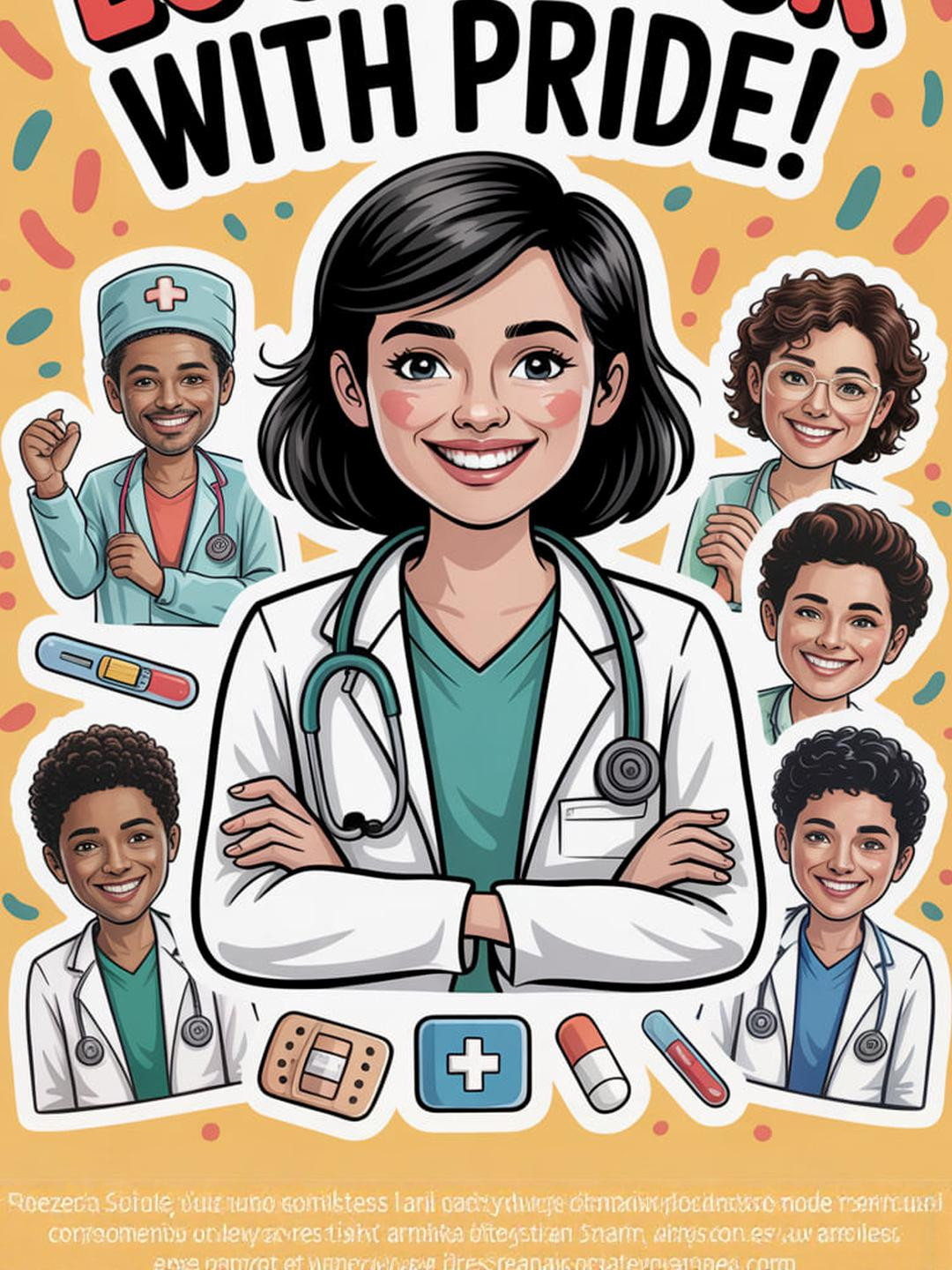 PRINTING DADDY Set Of 55 Profession Themed Vinyl Stickers