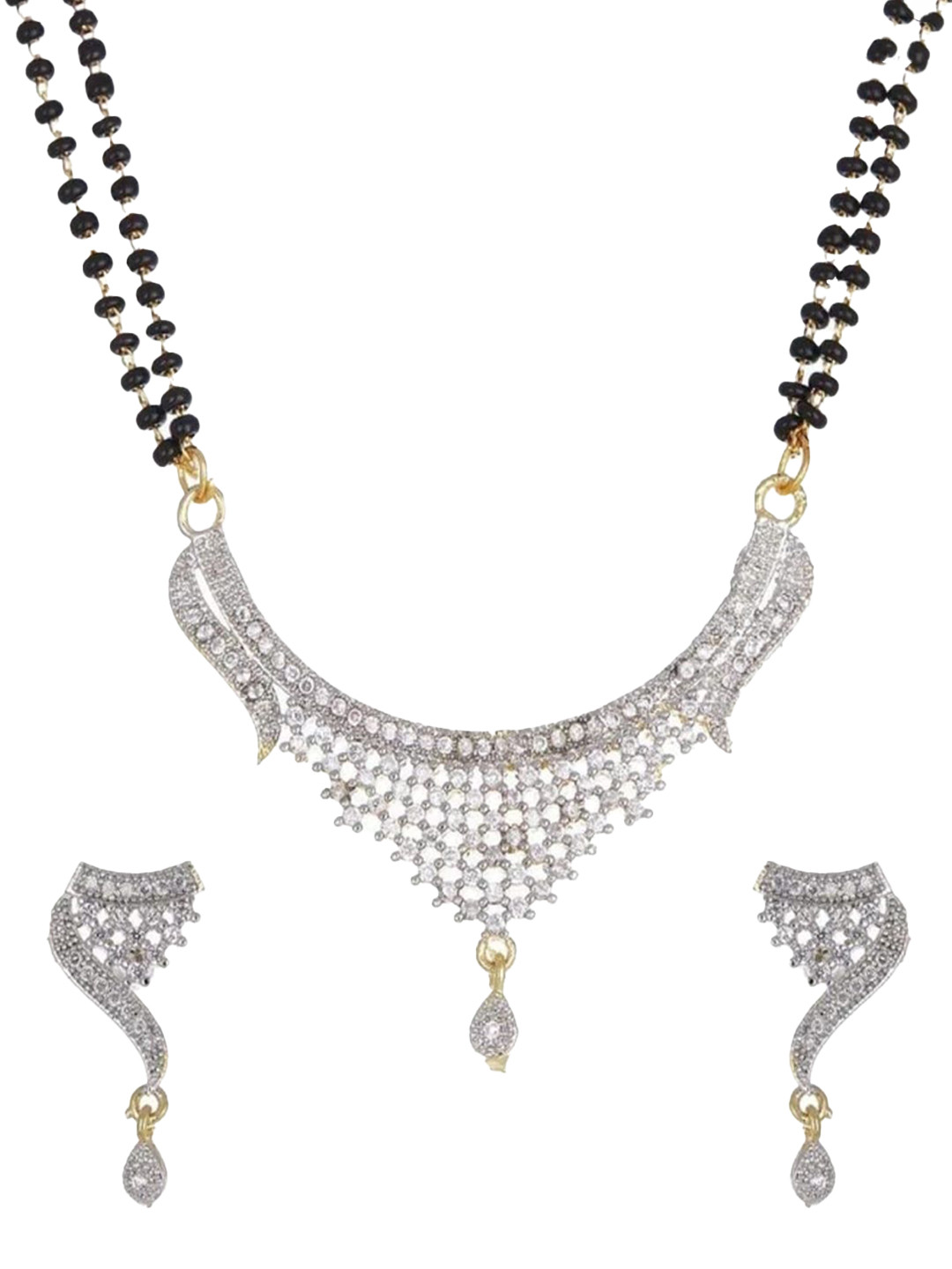 Archi Collection Artificial Stones Studded & Beaded Mangalsutra