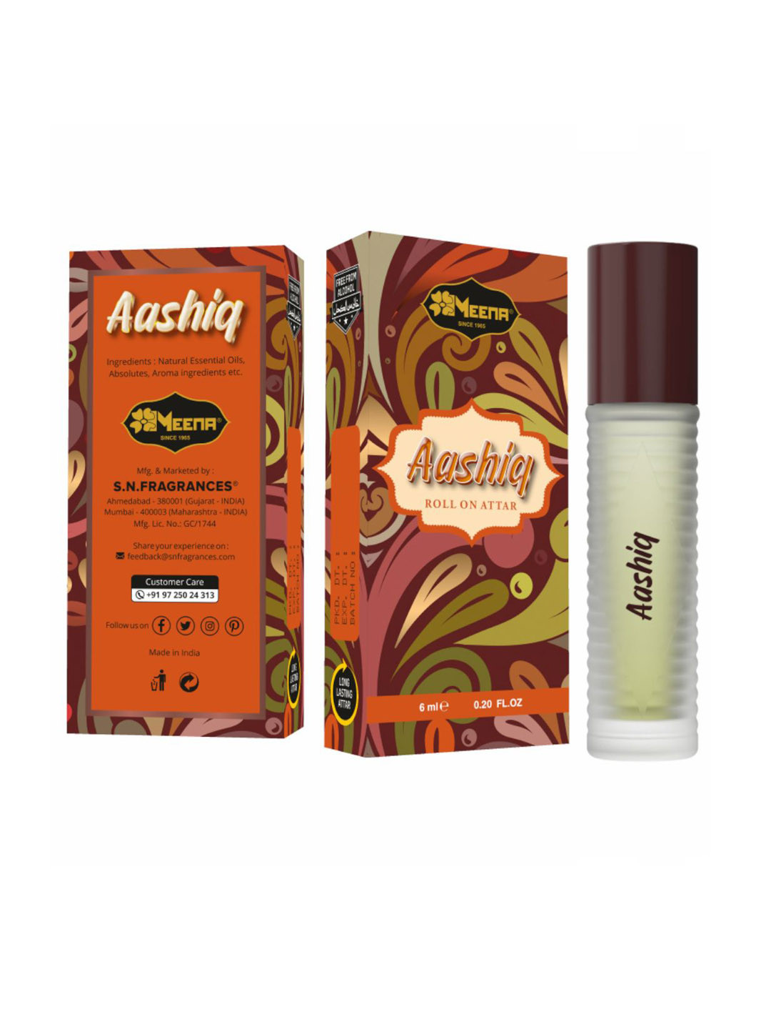 MEENA Aashiq Long Lasting Roll On Attar - 6 ml