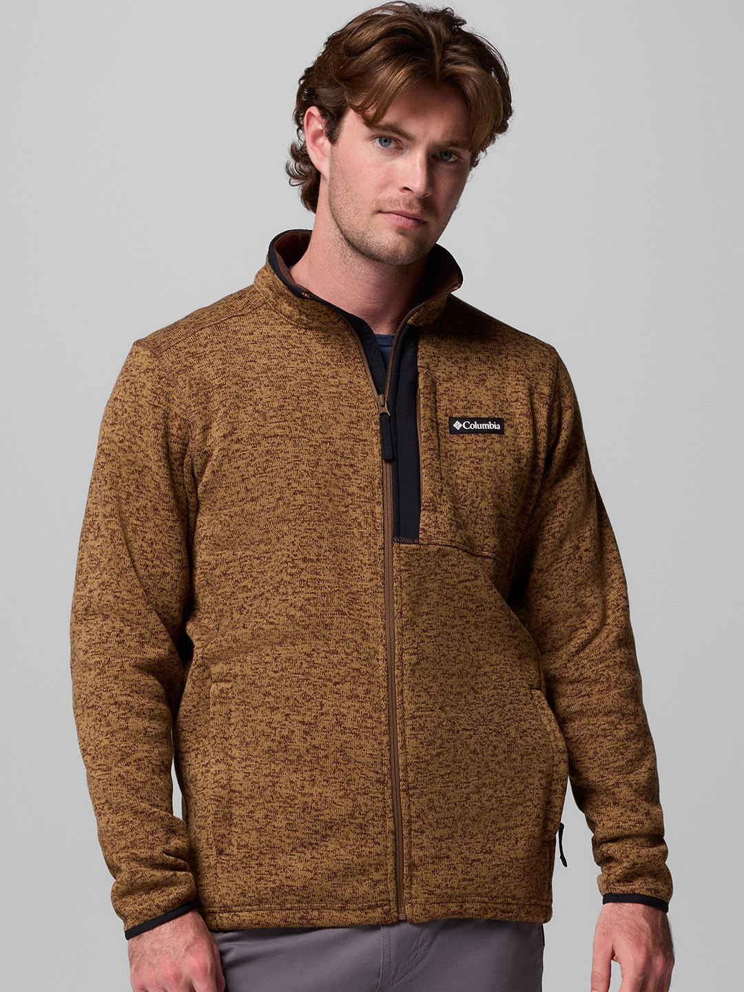 Columbia Sweater Weather Stand Collar Open Front Jacket