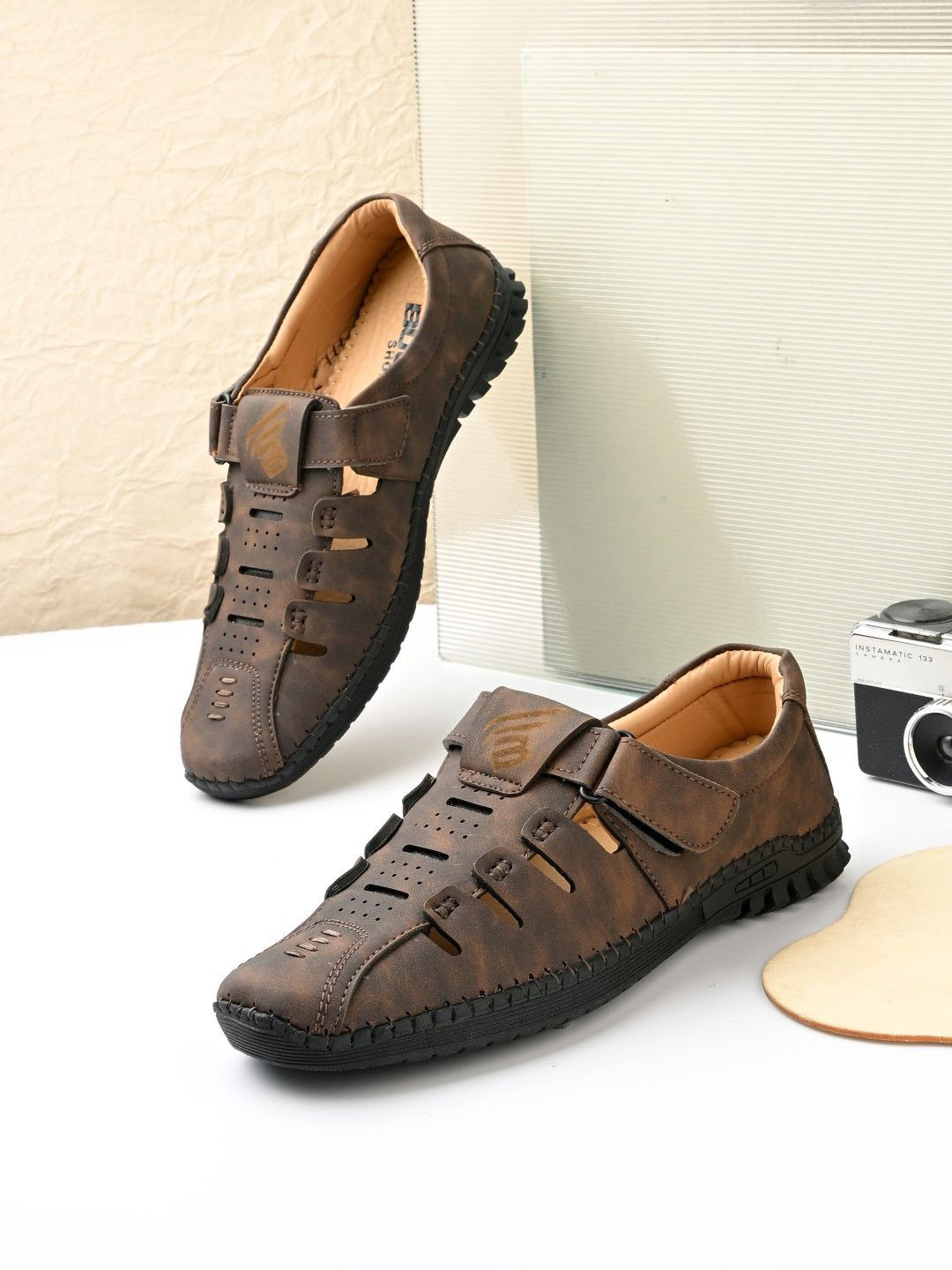 BUCIK Men Fisherman Sandals with Velcro