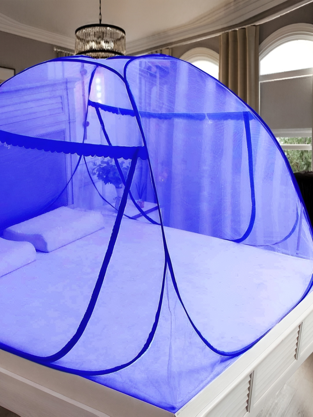 didhiti Navy Blue Super King Size Tent Mosquito Net