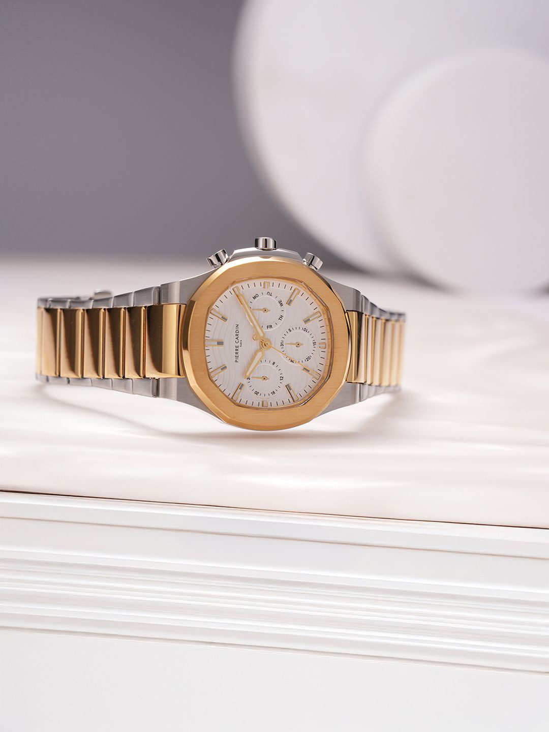 pierre cardin Men Dial & Stainless Steel Bracelet Style Straps Analogue   Watch CF.1015.MU