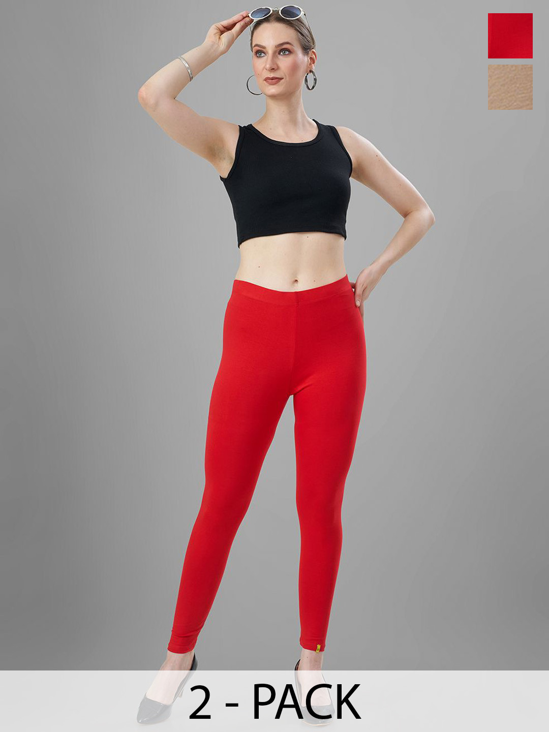 2Pcs- Ankle Length Leggings