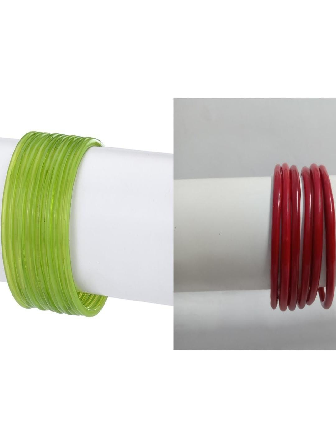 SOMIL Set of 18 Green Alloy Bangles