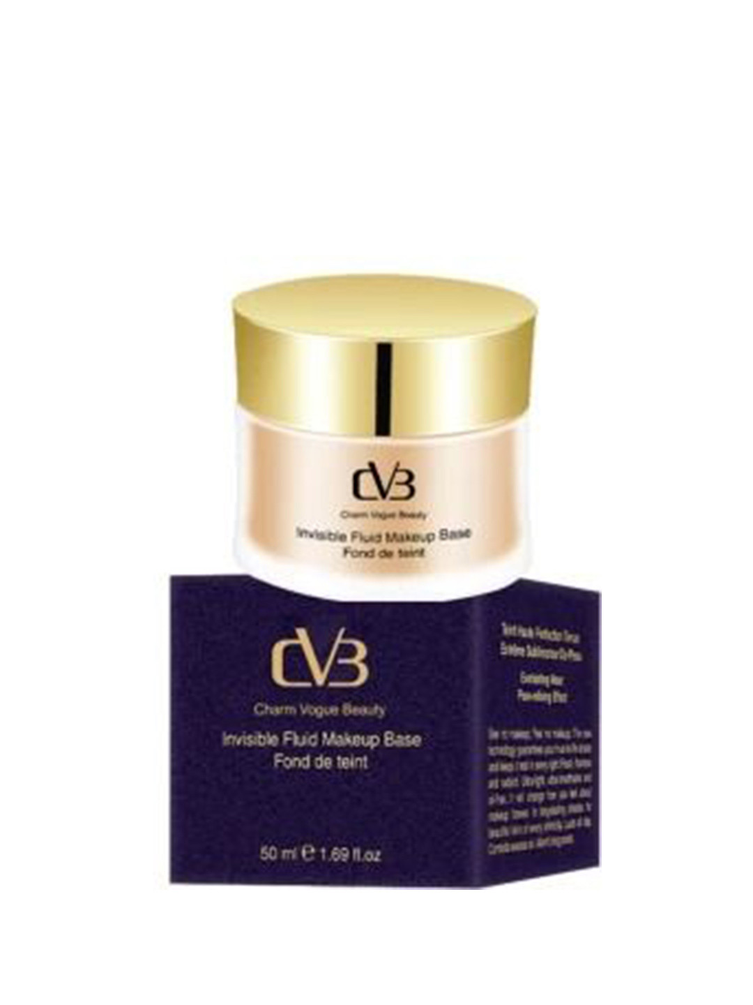 CVB Invisible Fluid Makeup Base Oil-Free Foundation - 50 ml - Natural Nude - 04
