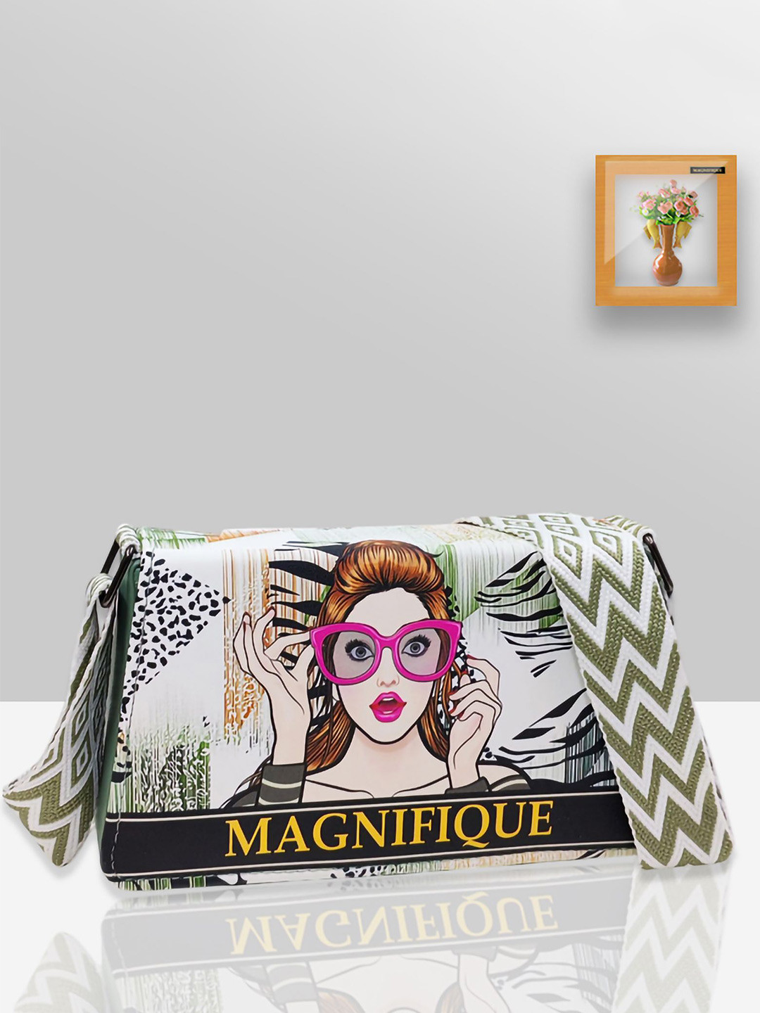 CANDY BAGS Graphic Textured Crossbody Sling Bag