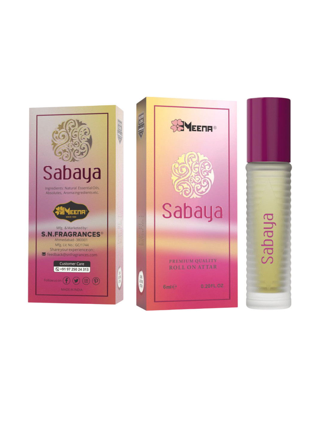 MEENA Sabaya Long Lasting Roll On Attar - 6 ml