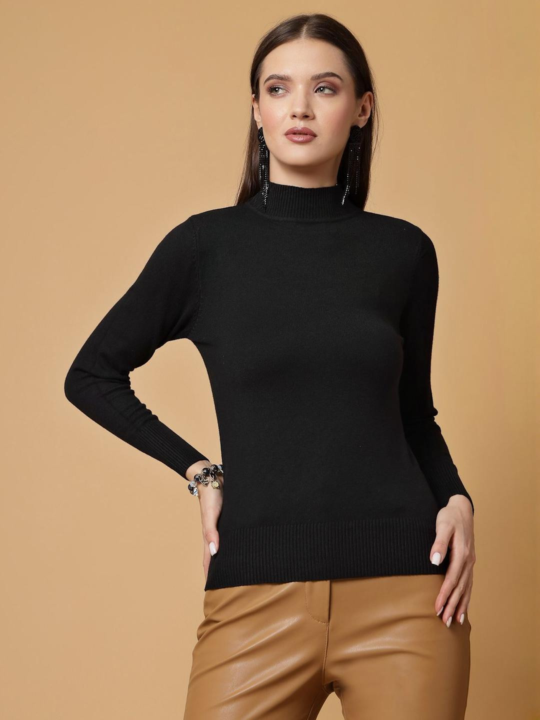 Mafadeny Women's Turtleneck Knit Top