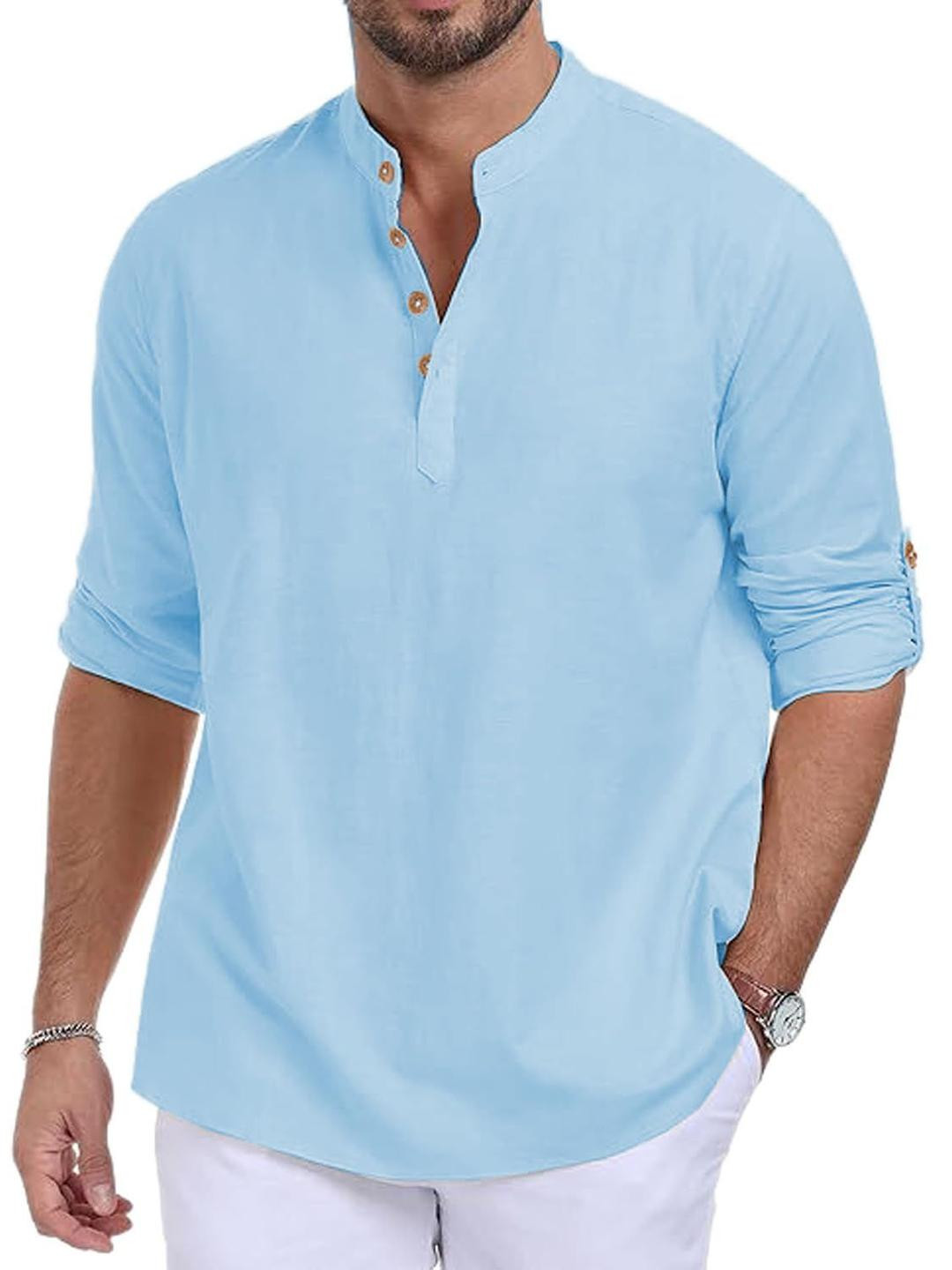 AMRIT TOP WEAR Mandarin Collar Pure Cotton Short Kurta