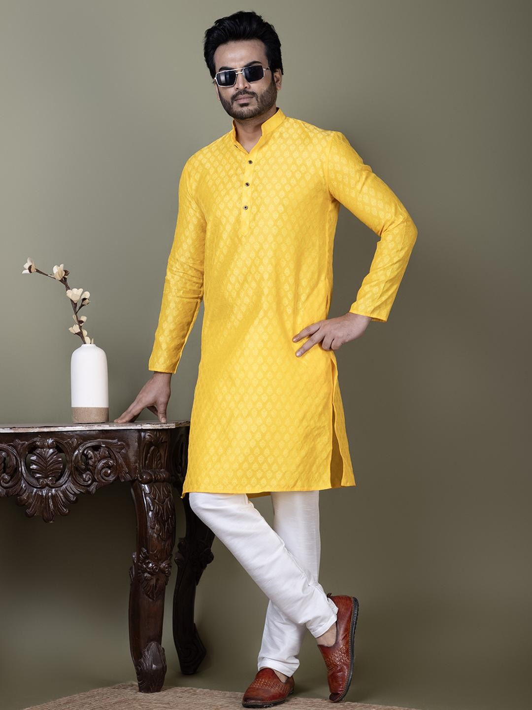 PulseIQ Mens Kurta Pyjama Set