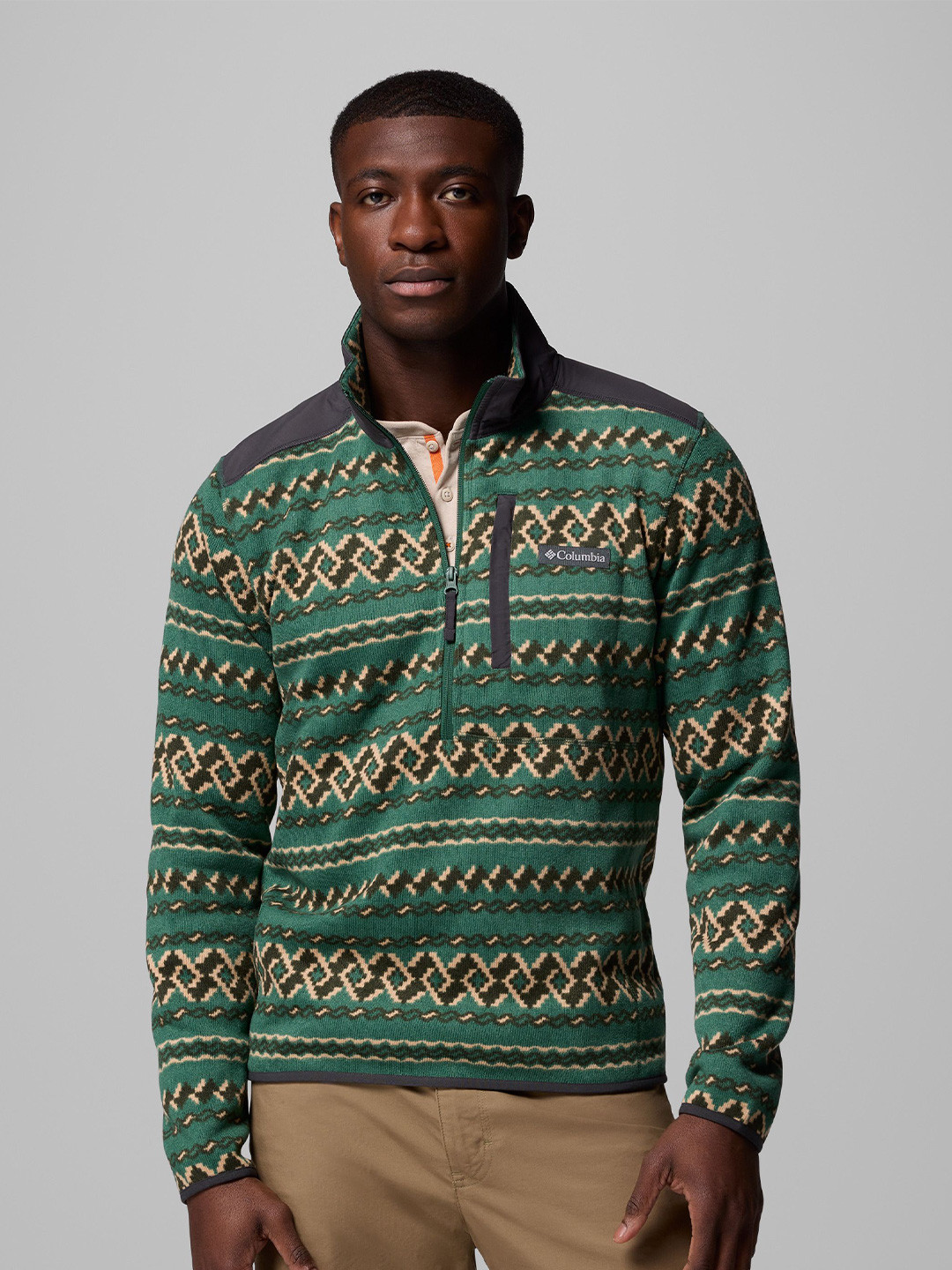 Columbia Men Sweater Weather Abstract Printed Long Sleeves Pullover Sweatshirt