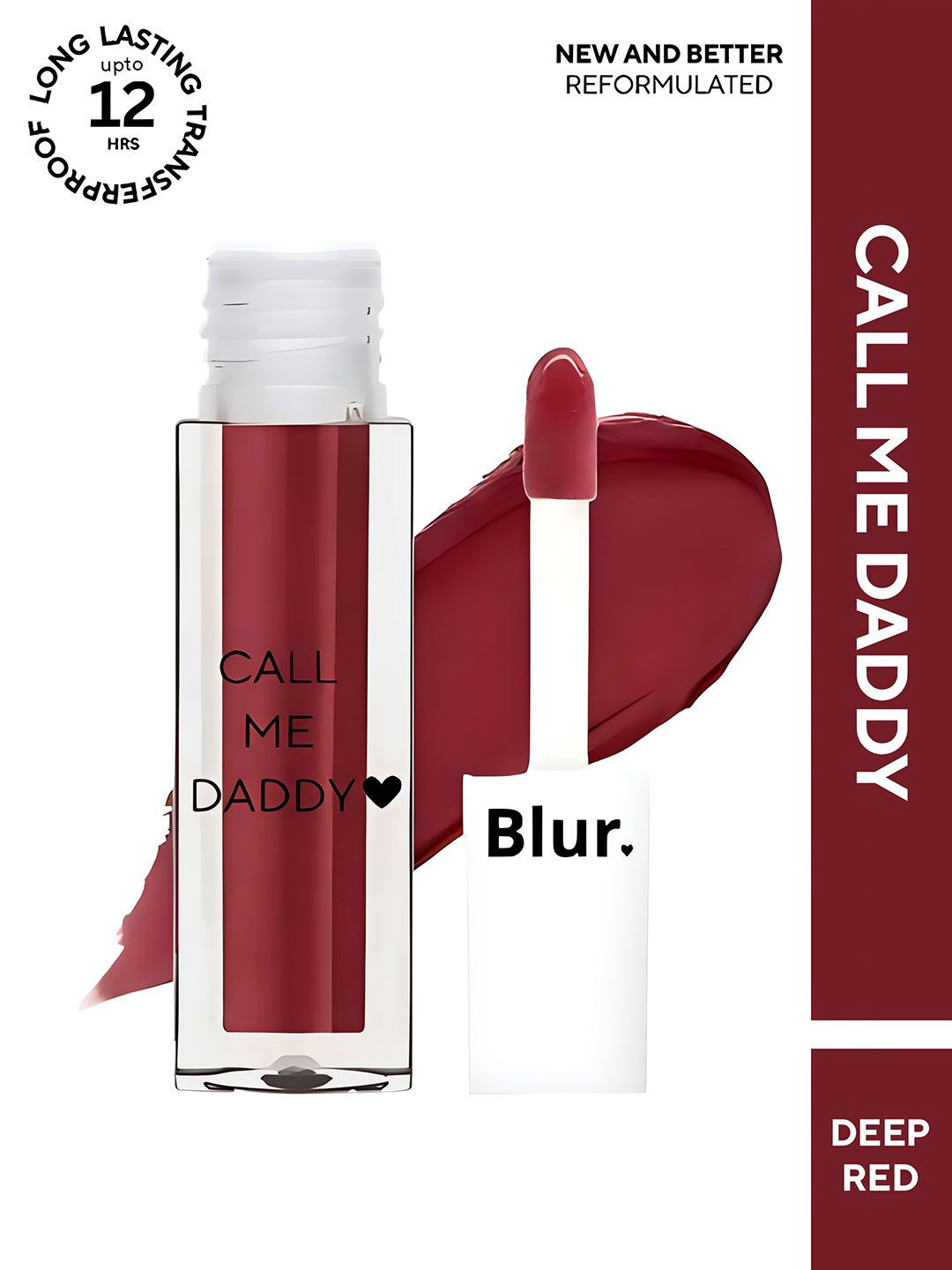 BLUR INDIA Call Me Daddy Matte Liquid Lipstick- 5 ml- Deep Red
