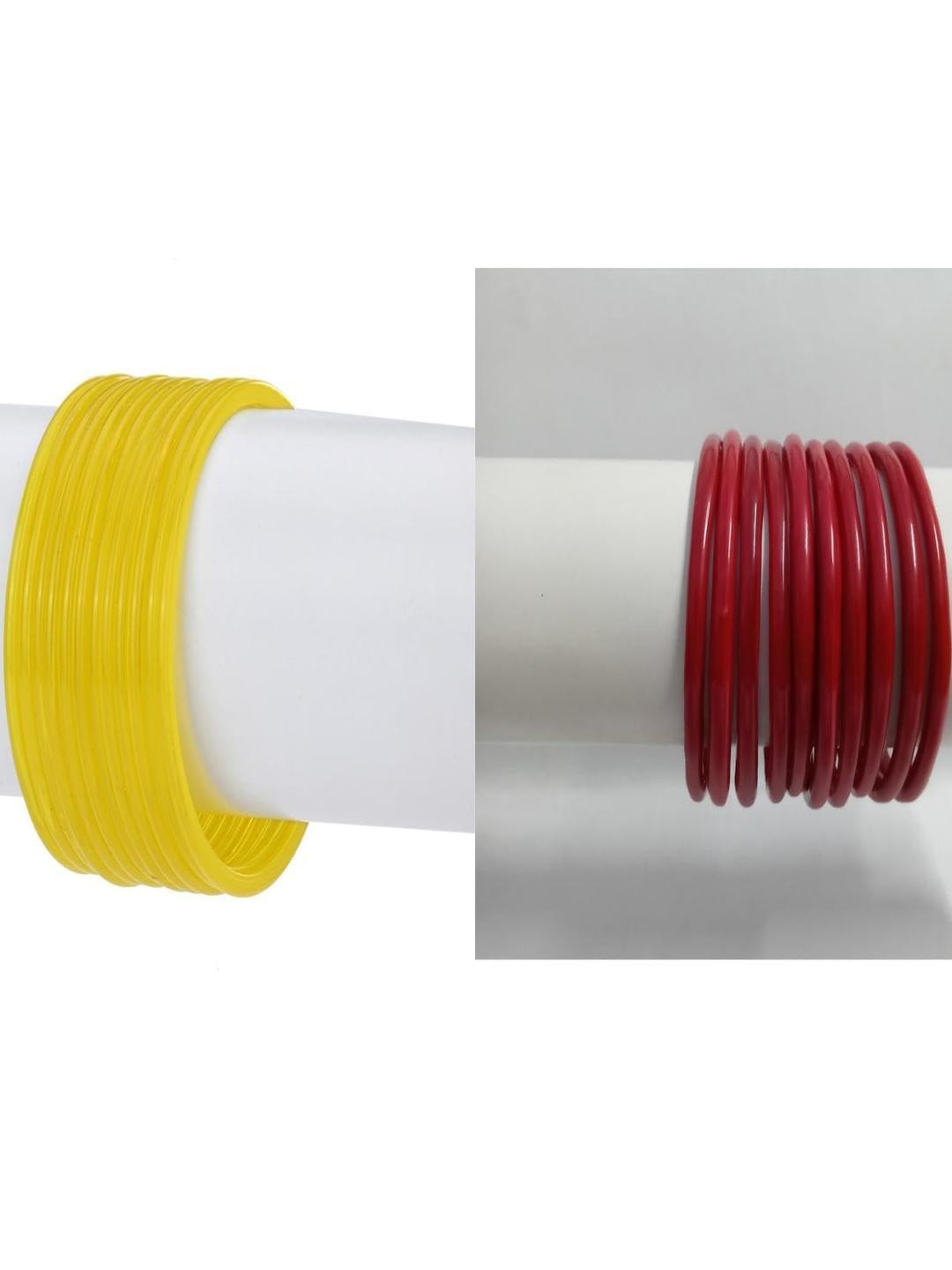 SOMIL Set of 22 Yellow Alloy Bangles